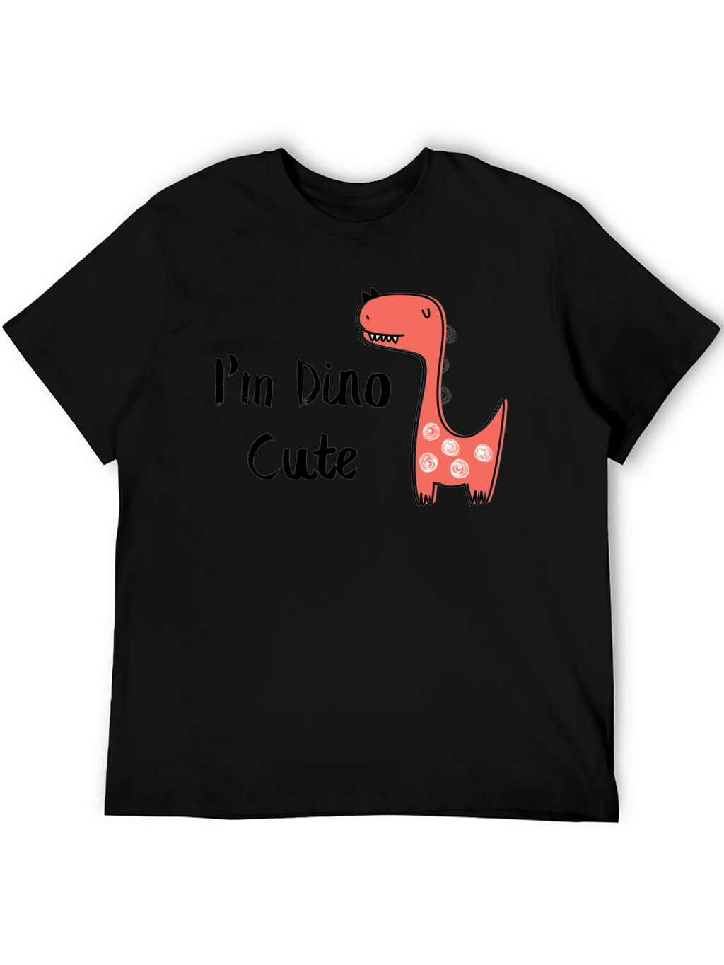 Im Dino Cute Graphic Tee - Black