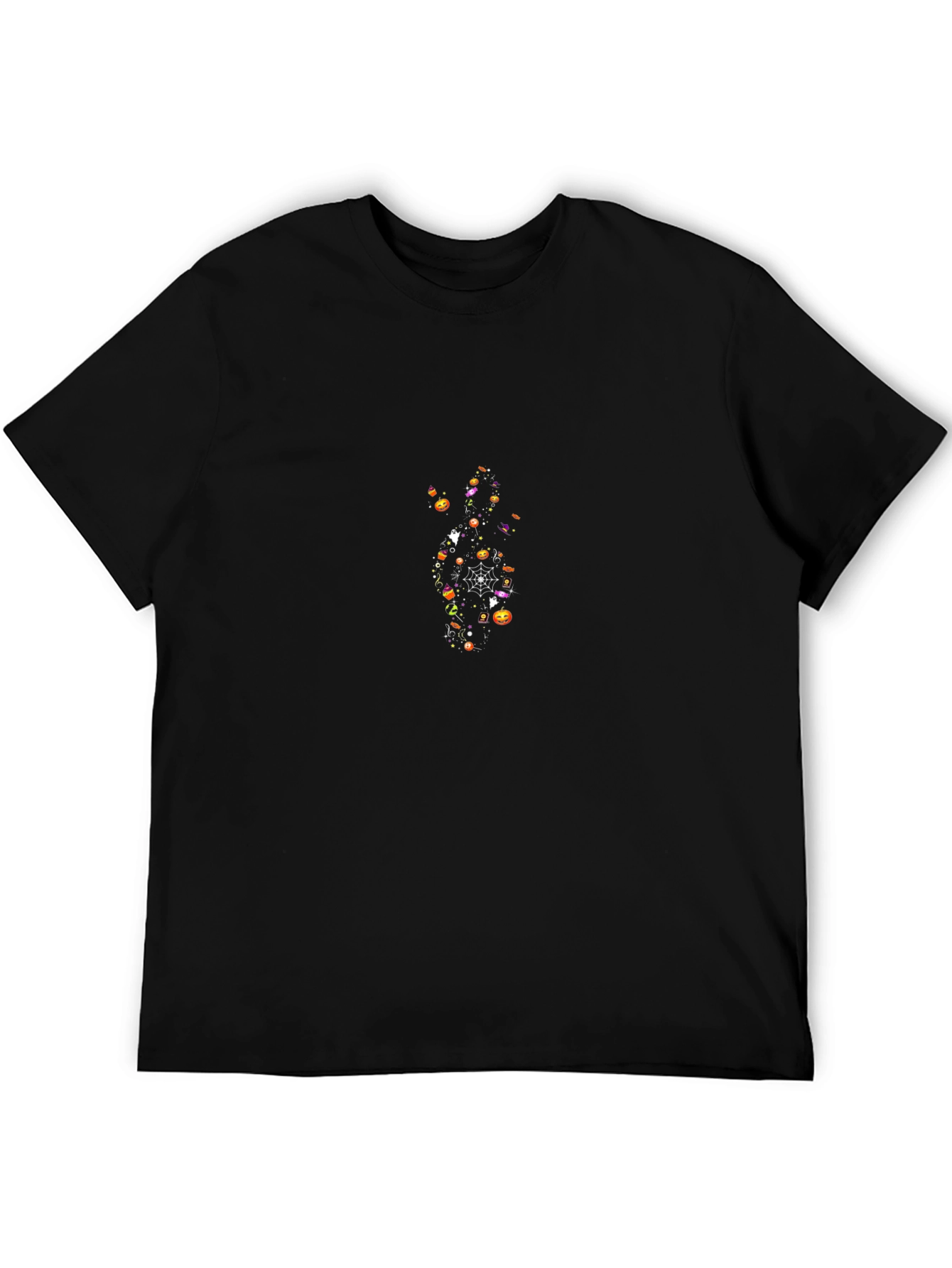 Halloween Graphic Print Black T-Shirt