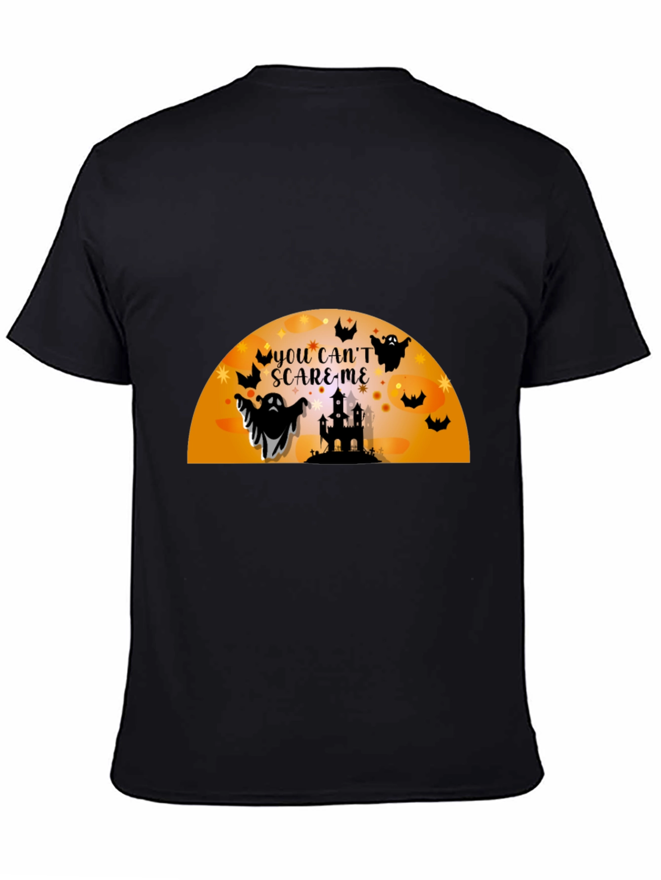 Halloween Ghosts Black T-Shirt - You Cant Scare Me