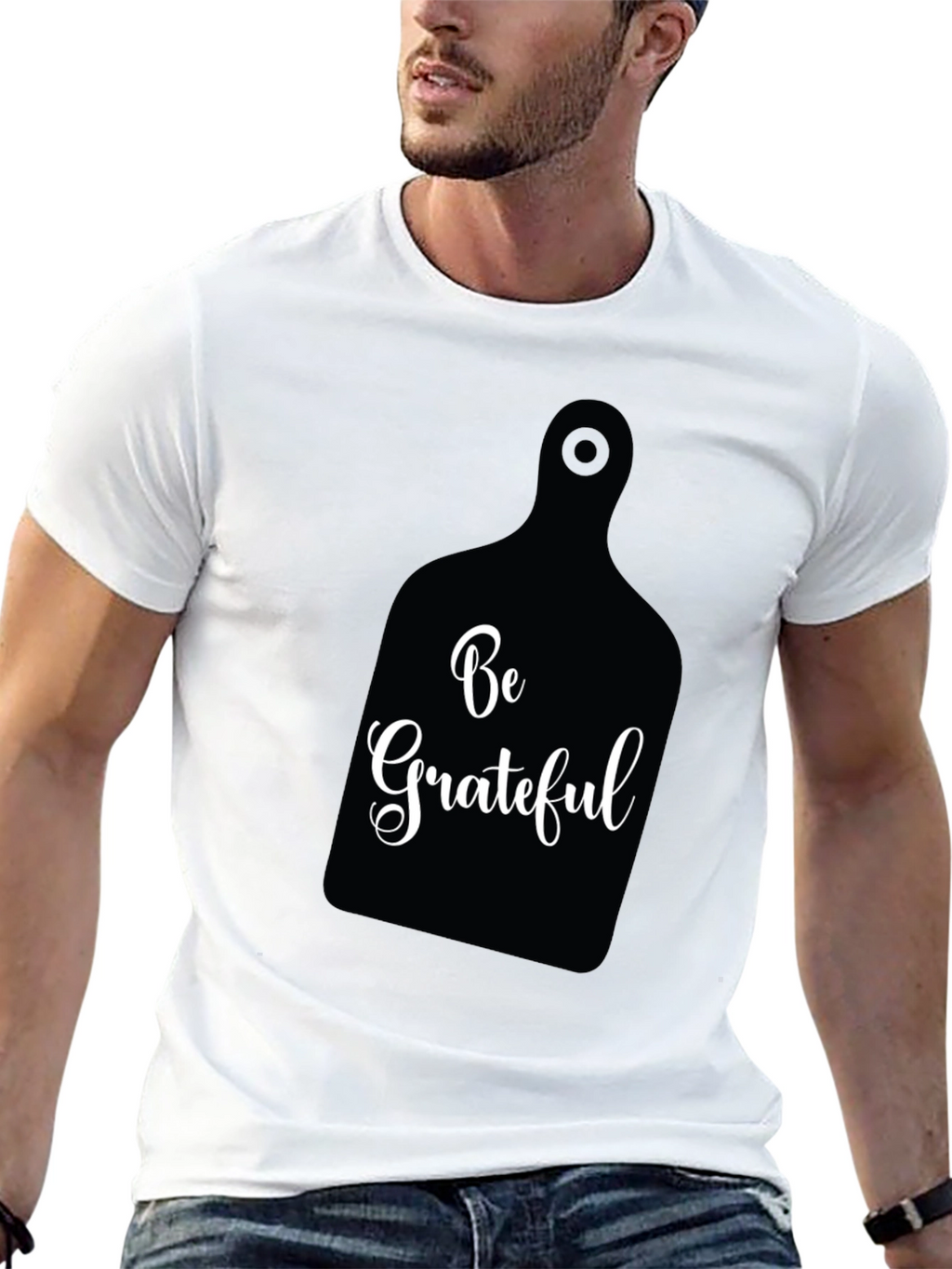 Be Grateful Black Graphic Tee
