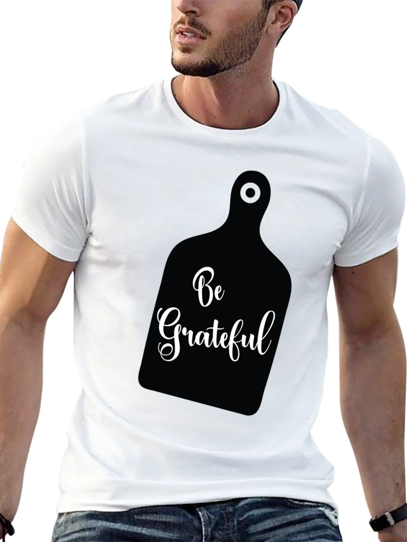 Be Grateful Black Graphic Tee