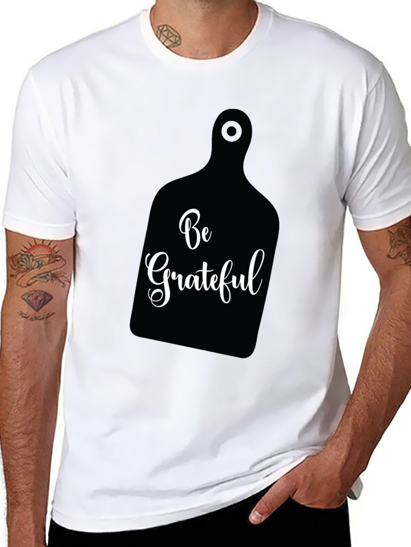 Be Grateful Black Graphic Tee