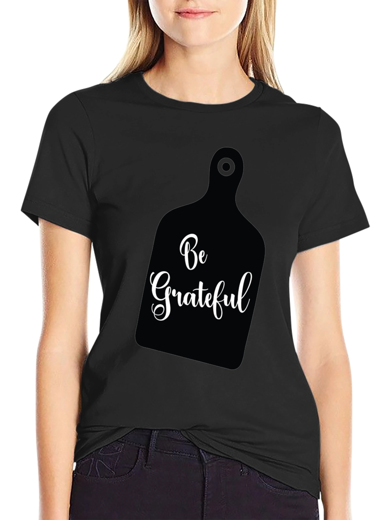 Be Grateful Black Graphic Tee