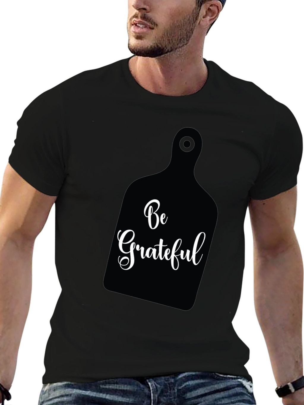 Be Grateful Black Graphic Tee