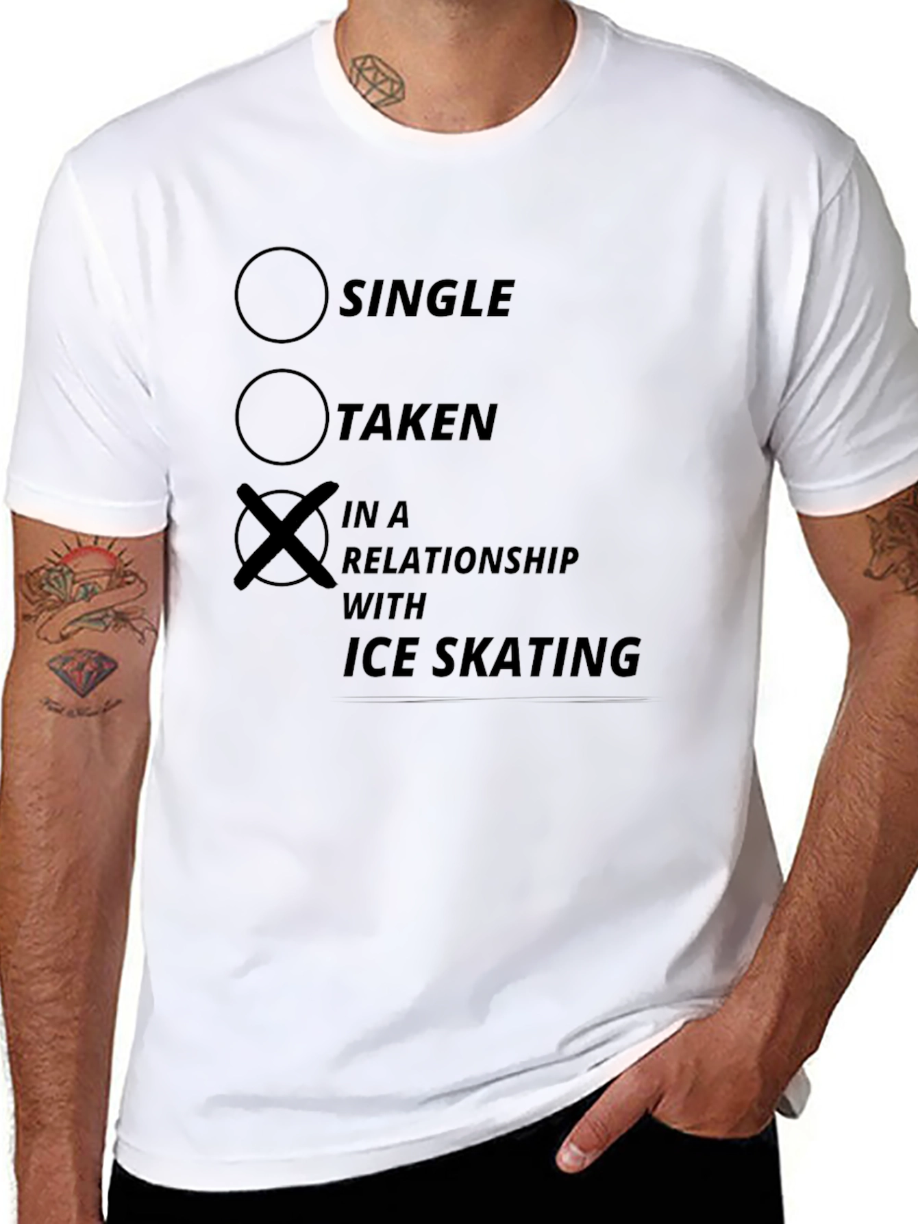 Ice Skating Relationship T-Shirt - Novelty Tee