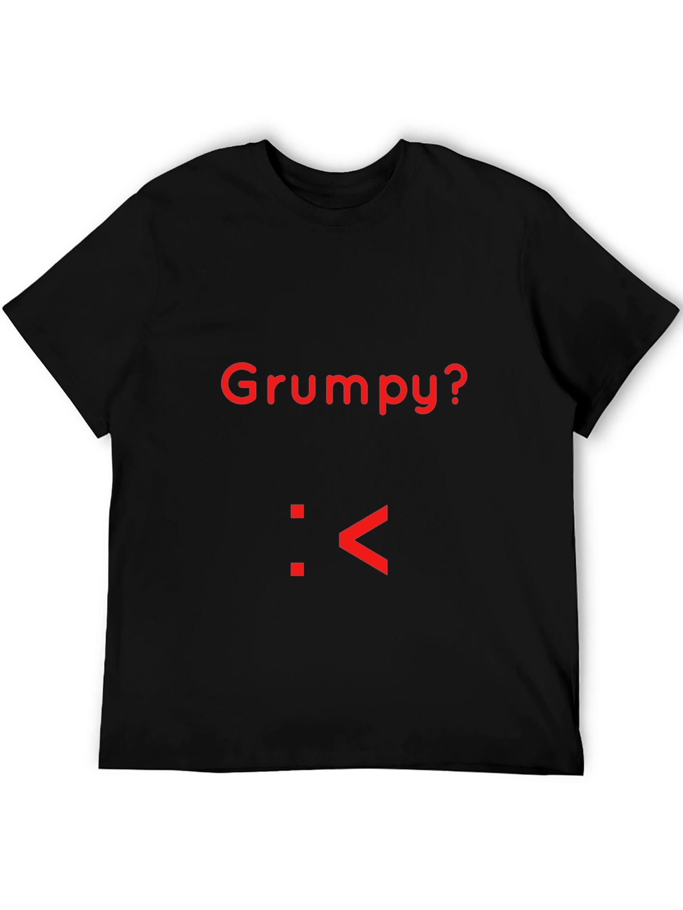 Grumpy T-Shirt - Red Text Emoticon Funny Novelty Tee