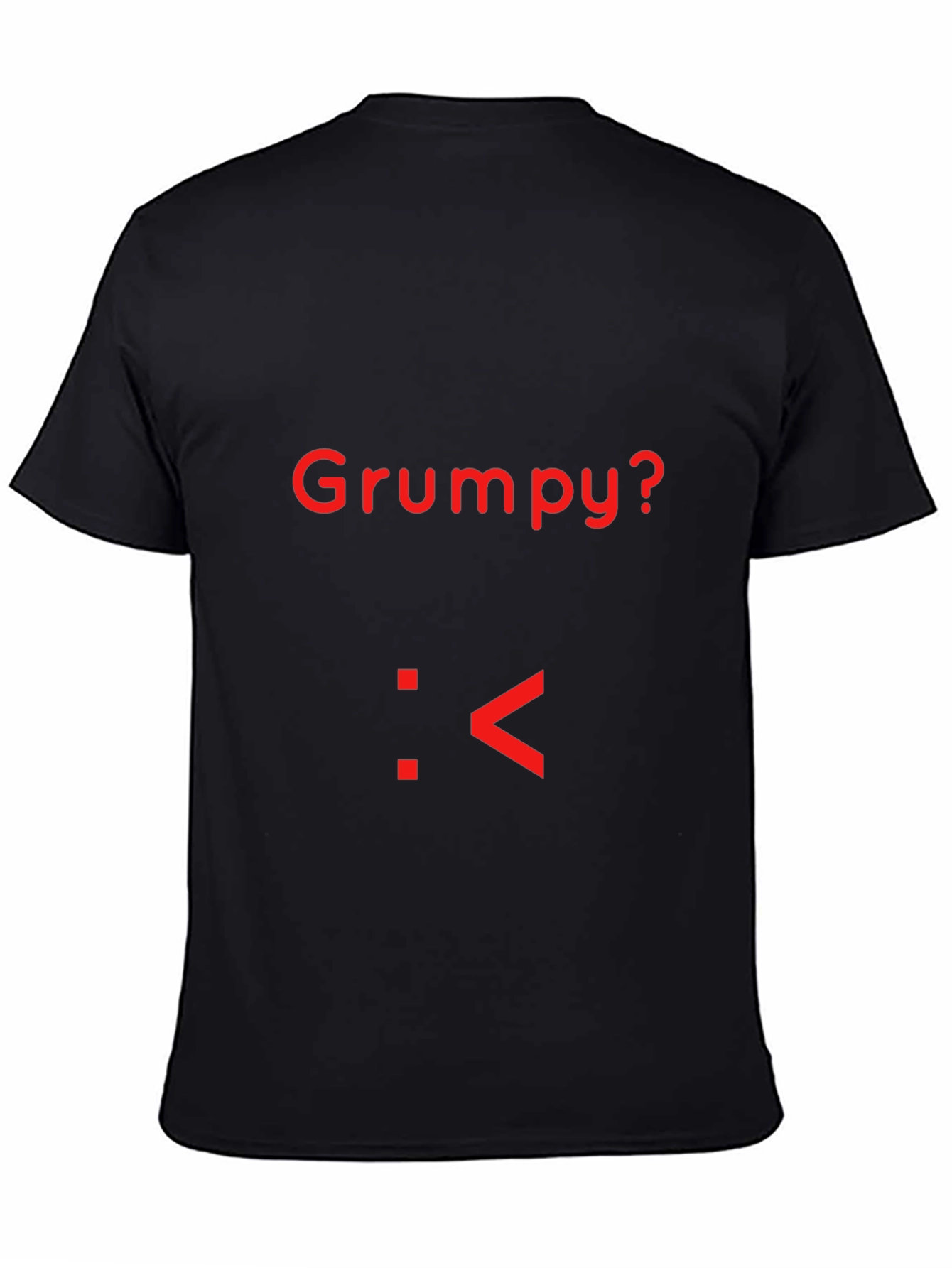 Grumpy T-Shirt - Red Text Emoticon Funny Novelty Tee