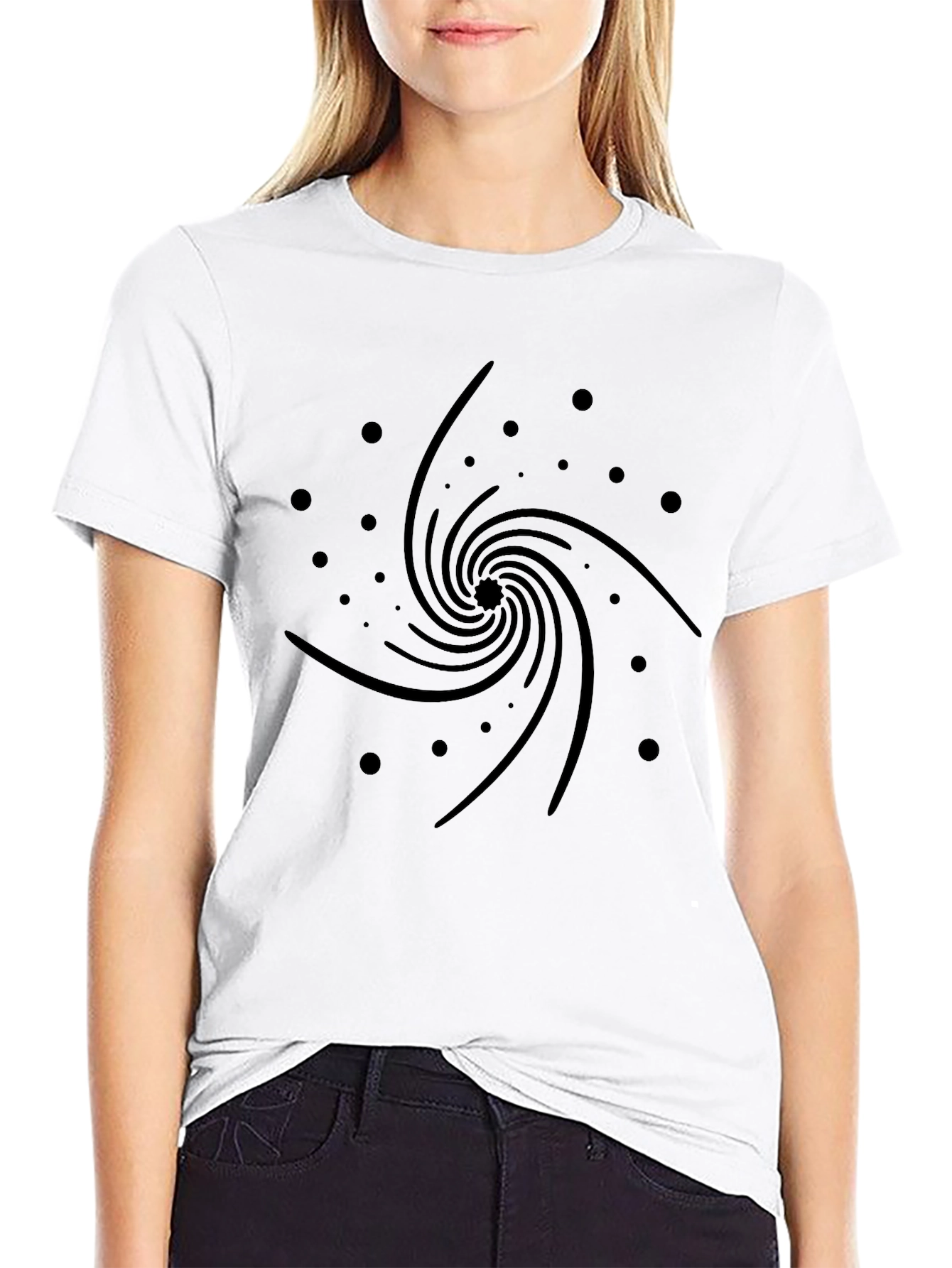 Cosmic Swirl Black Graphic Tee