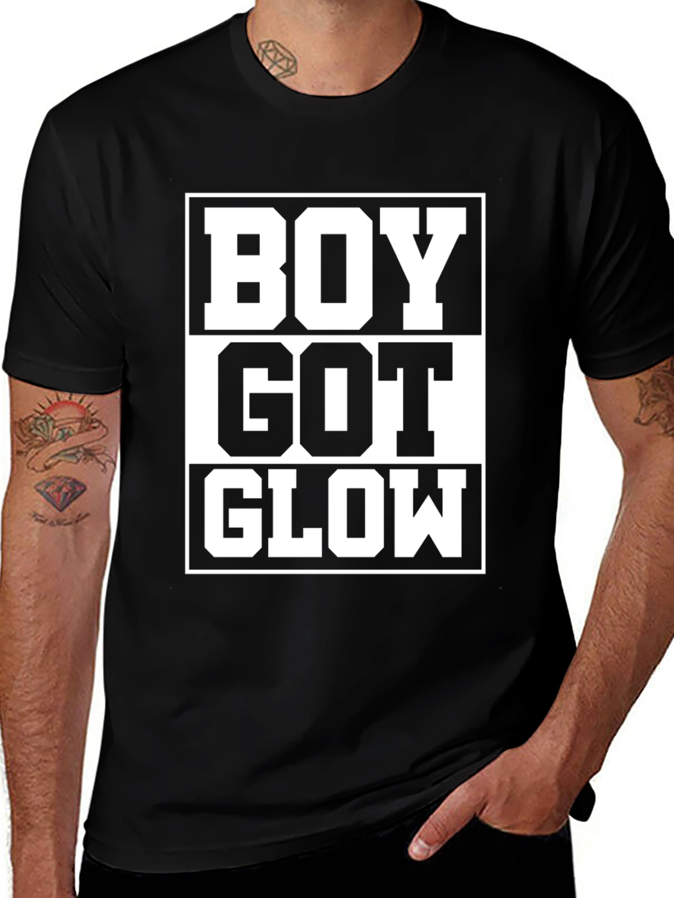 Boy Got Glow Graphic T-Shirt - Trendy Streetwear Tee