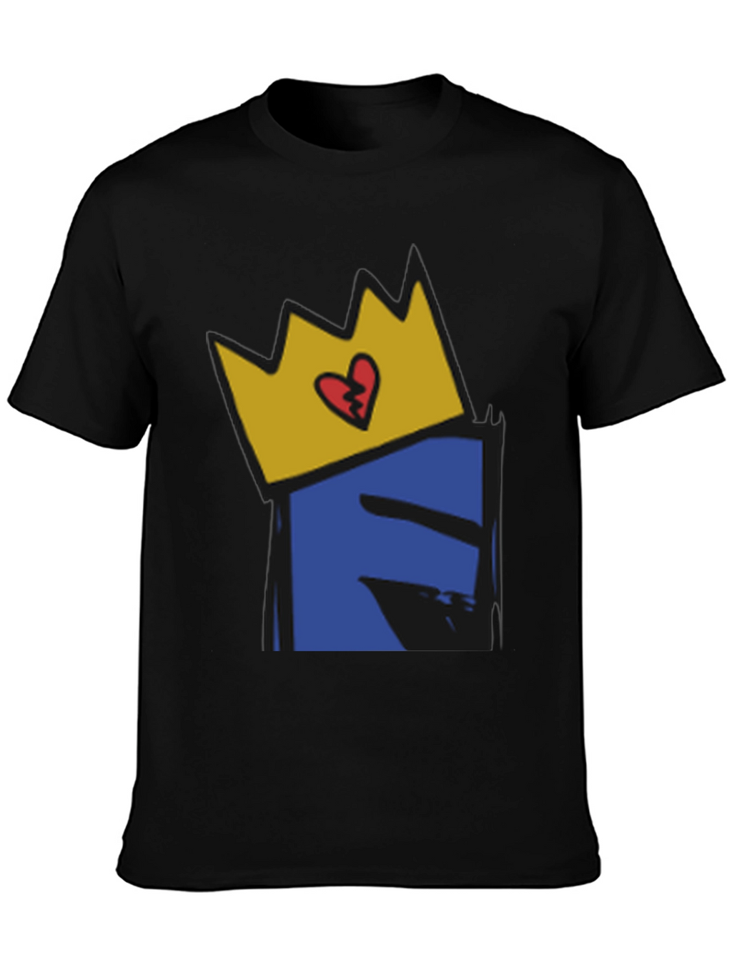 Crown Heart Graphic Black T-Shirt