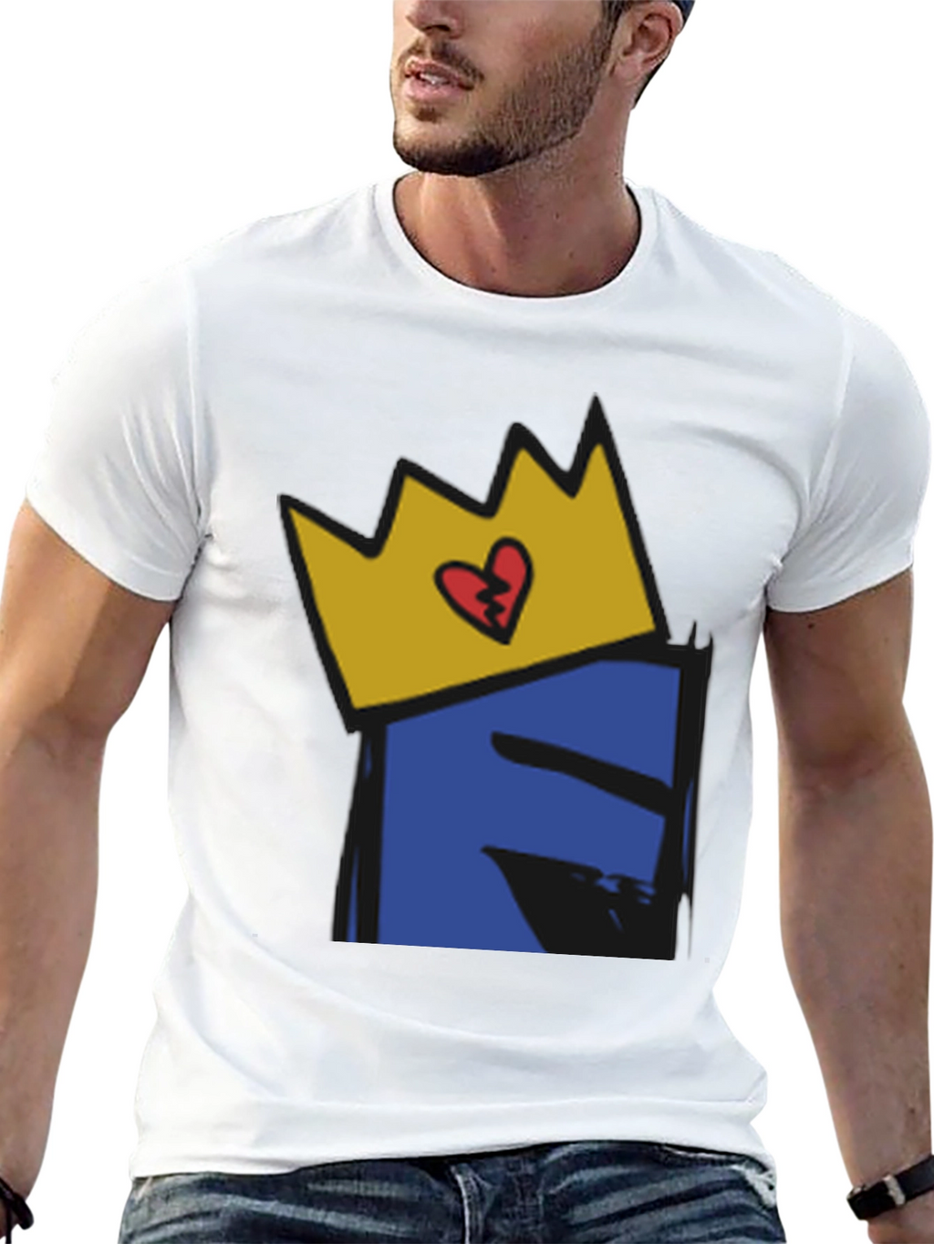 Crown Heart Graphic Black T-Shirt