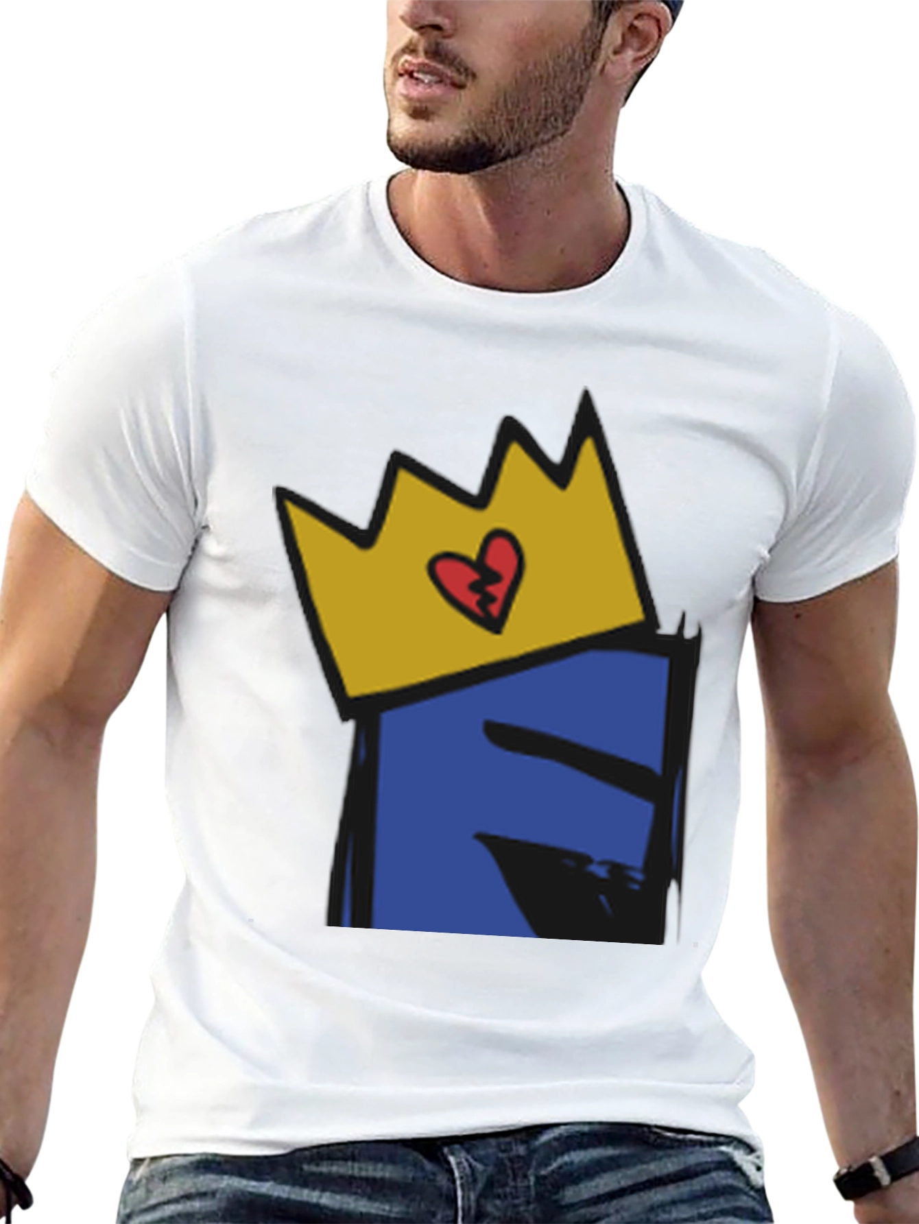 Crown Heart Graphic Black T-Shirt