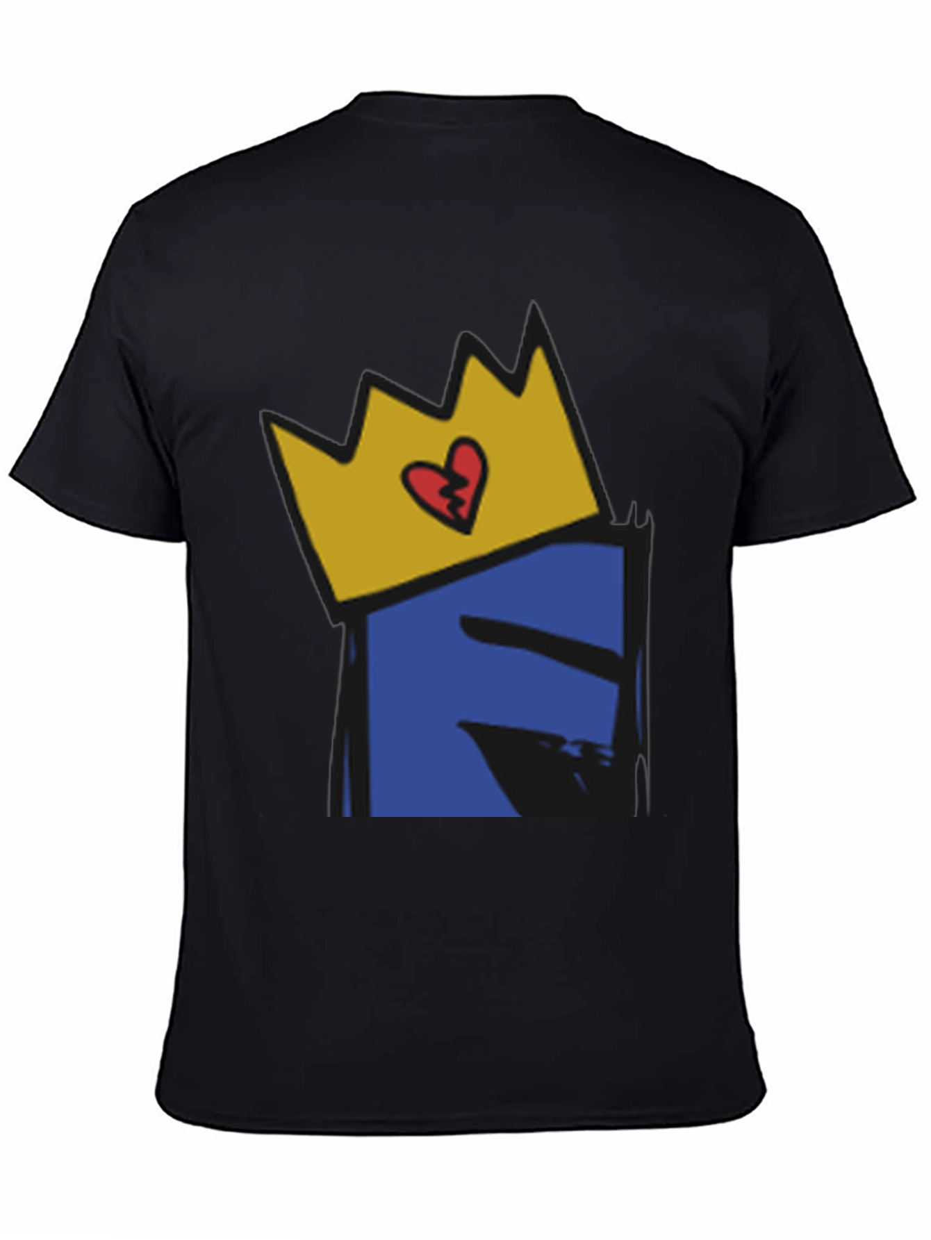 Crown Heart Graphic Black T-Shirt