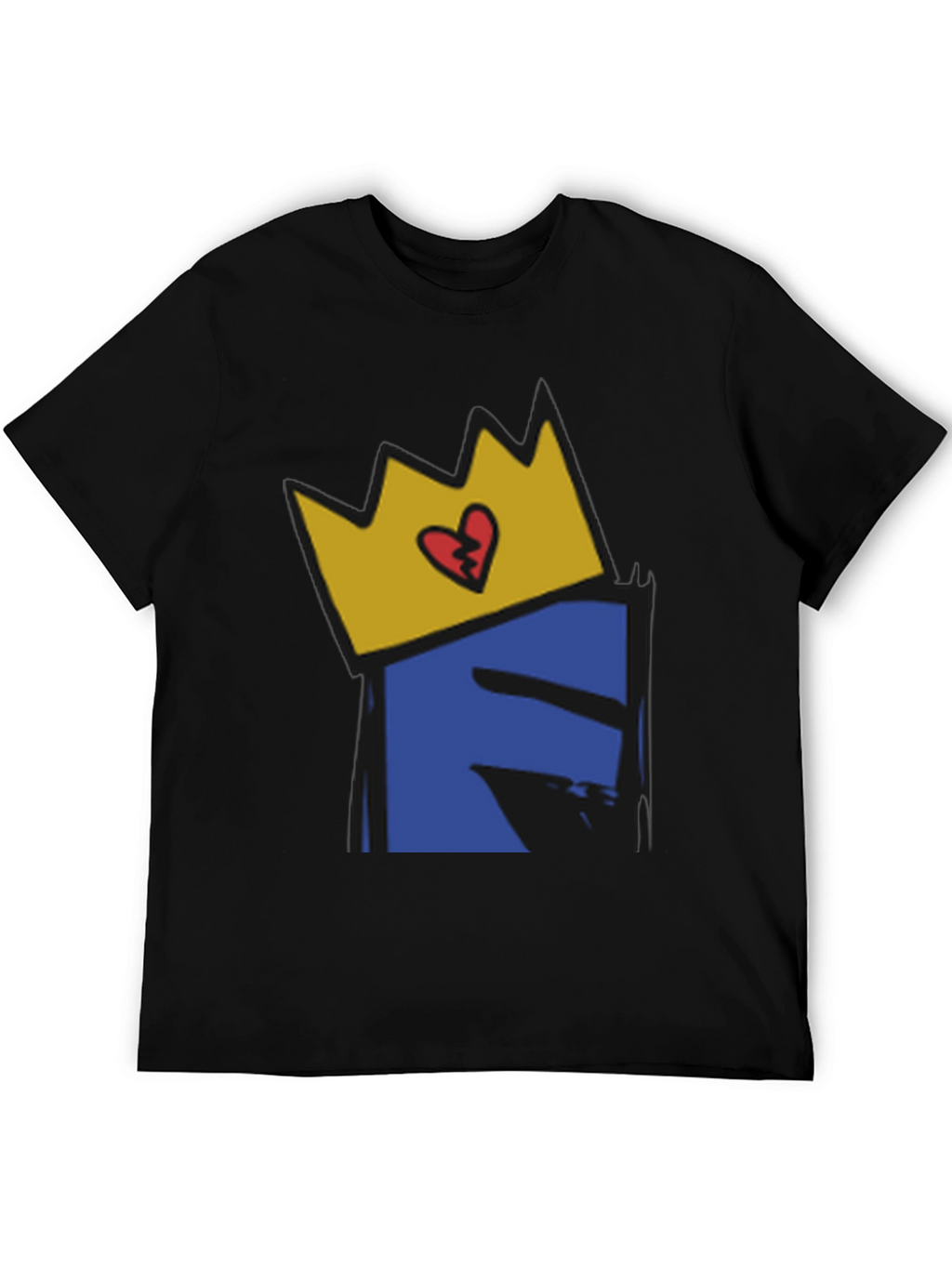 Crown Heart Graphic Black T-Shirt