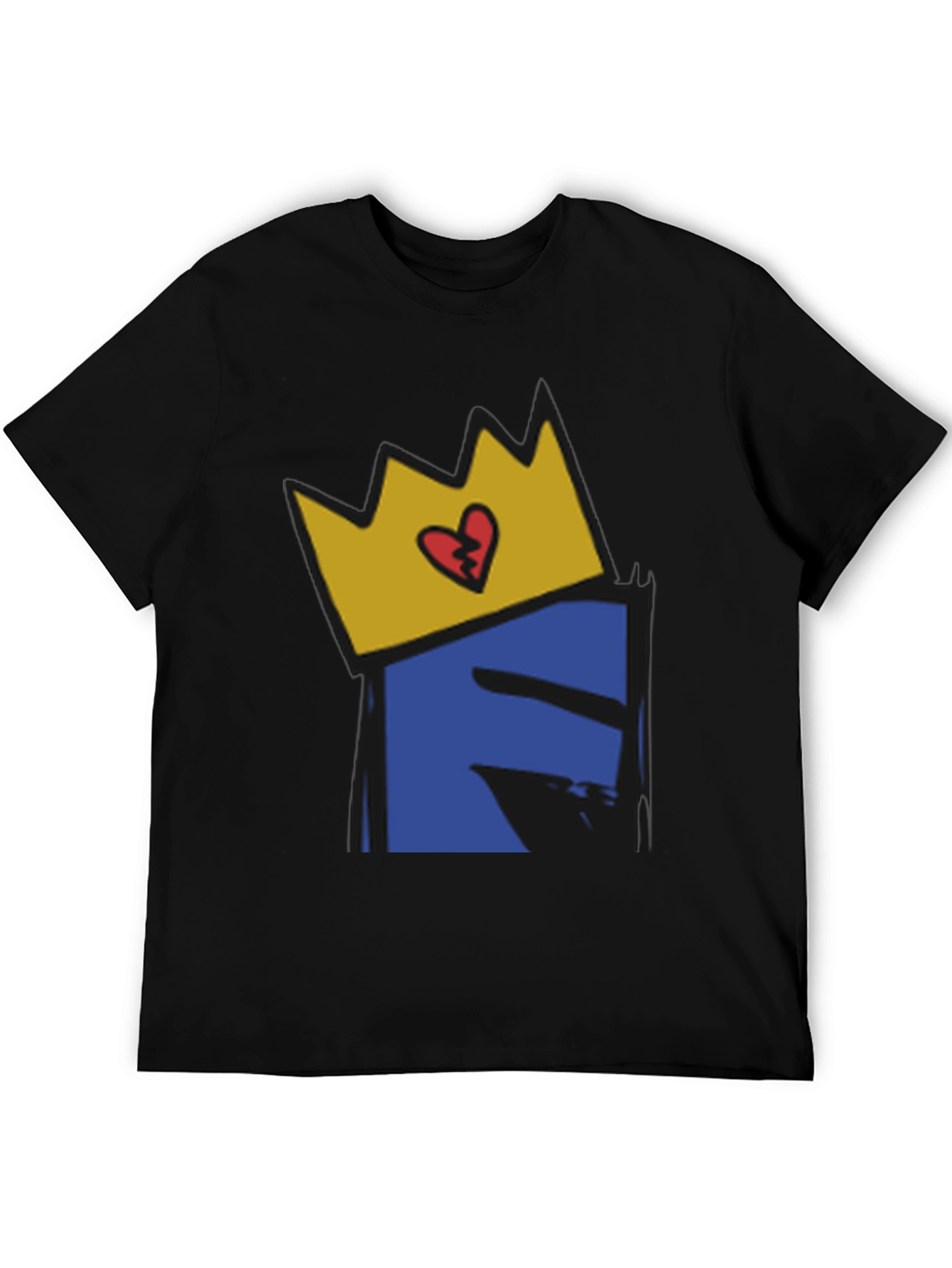 Crown Heart Graphic Black T-Shirt
