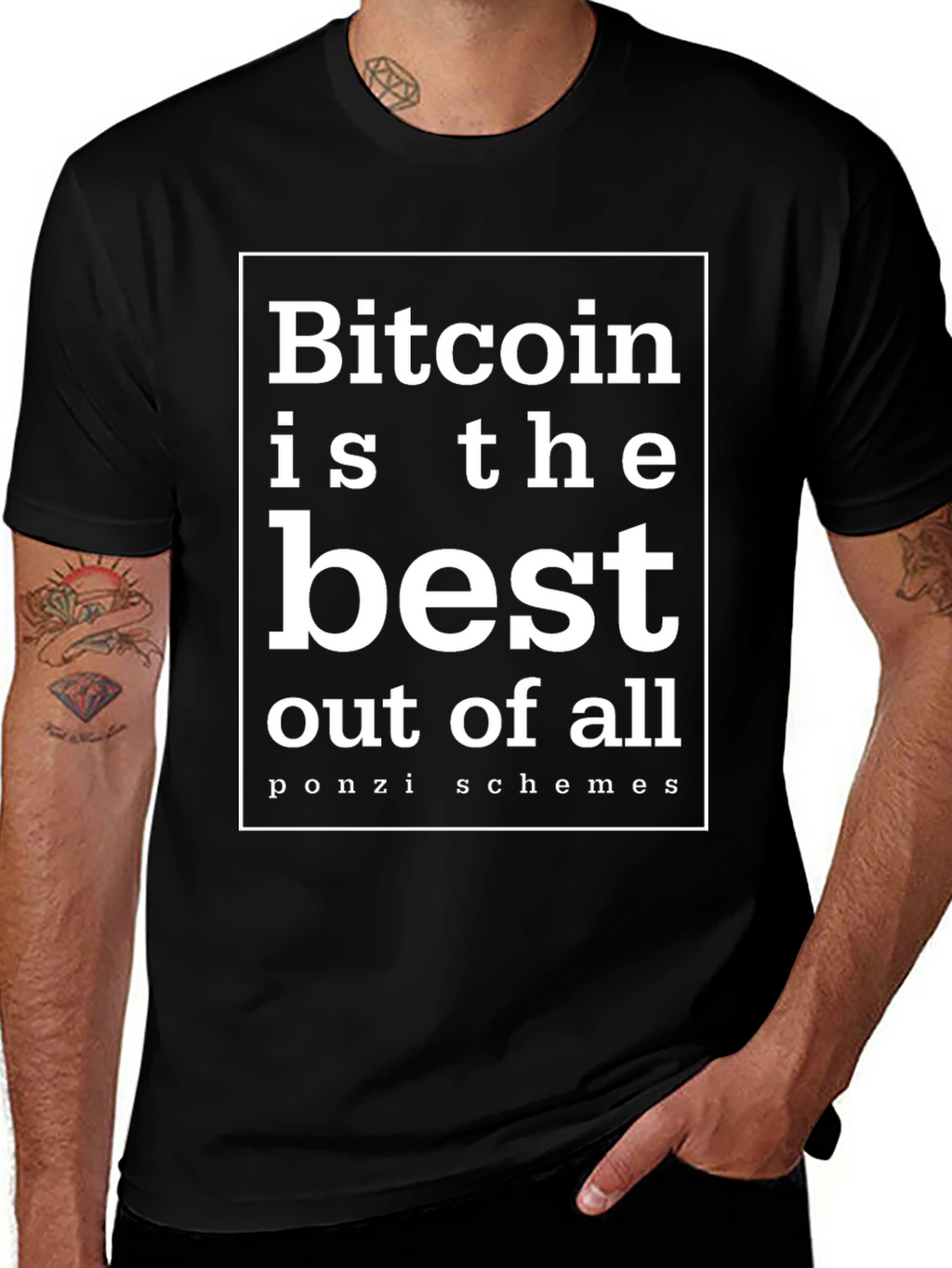 Bitcoin Ponzi Scheme Sarcastic T-Shirt