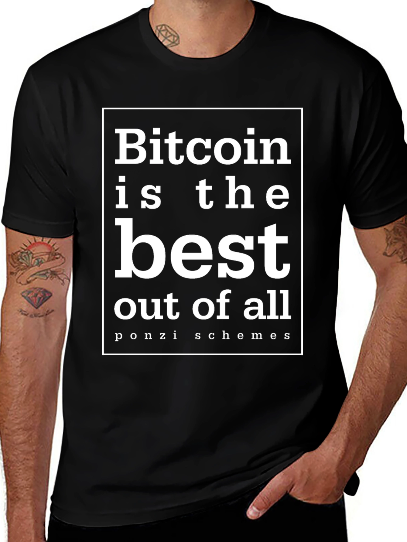 Bitcoin Ponzi Scheme Sarcastic T-Shirt