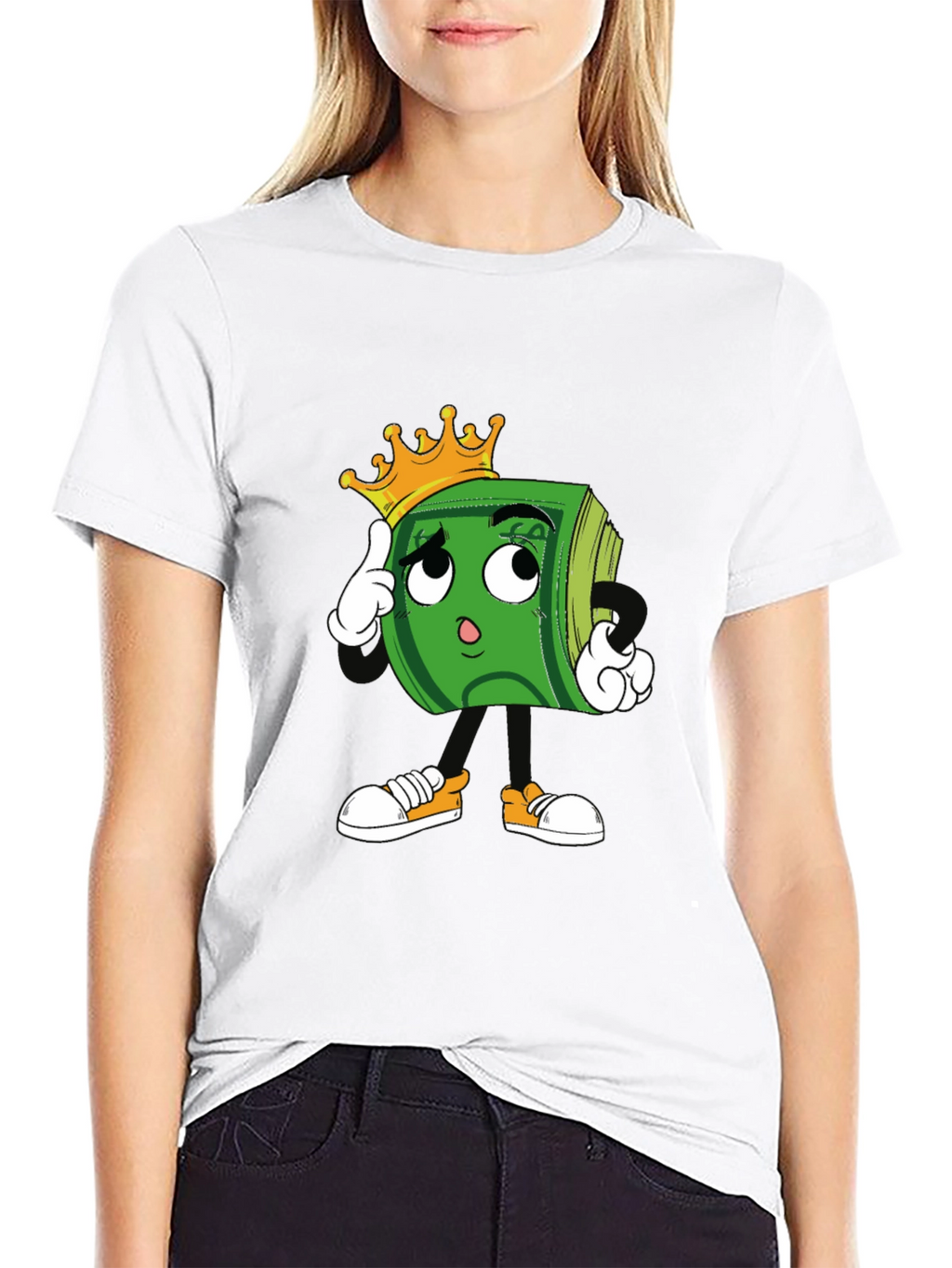 Cartoon Money Graphic T-Shirt