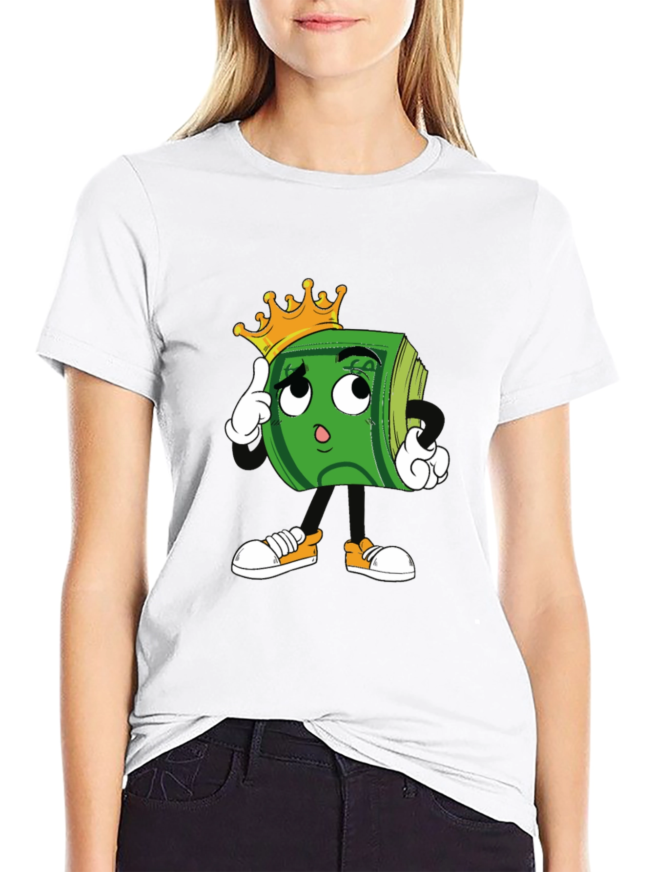 Cartoon Money Graphic T-Shirt