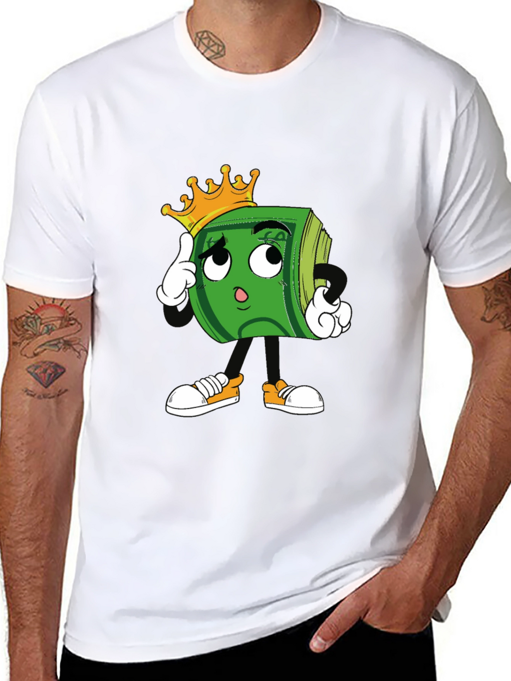 Cartoon Money Graphic T-Shirt