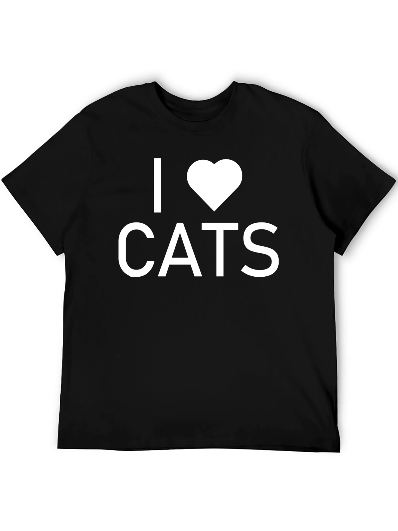 I Heart Cats Black T-Shirt - Unisex Design