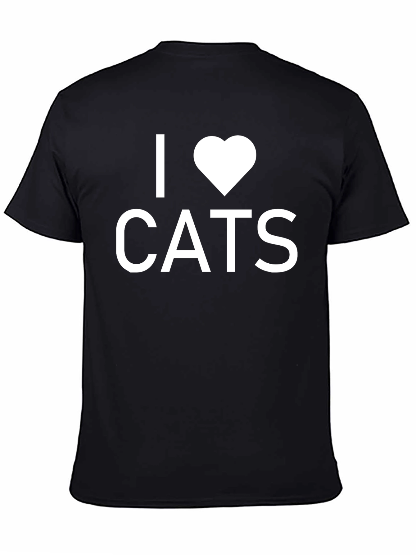 I Heart Cats Black T-Shirt - Unisex Design