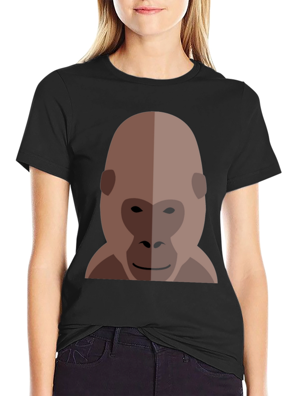 Gorilla Graphic Print Black T-Shirt