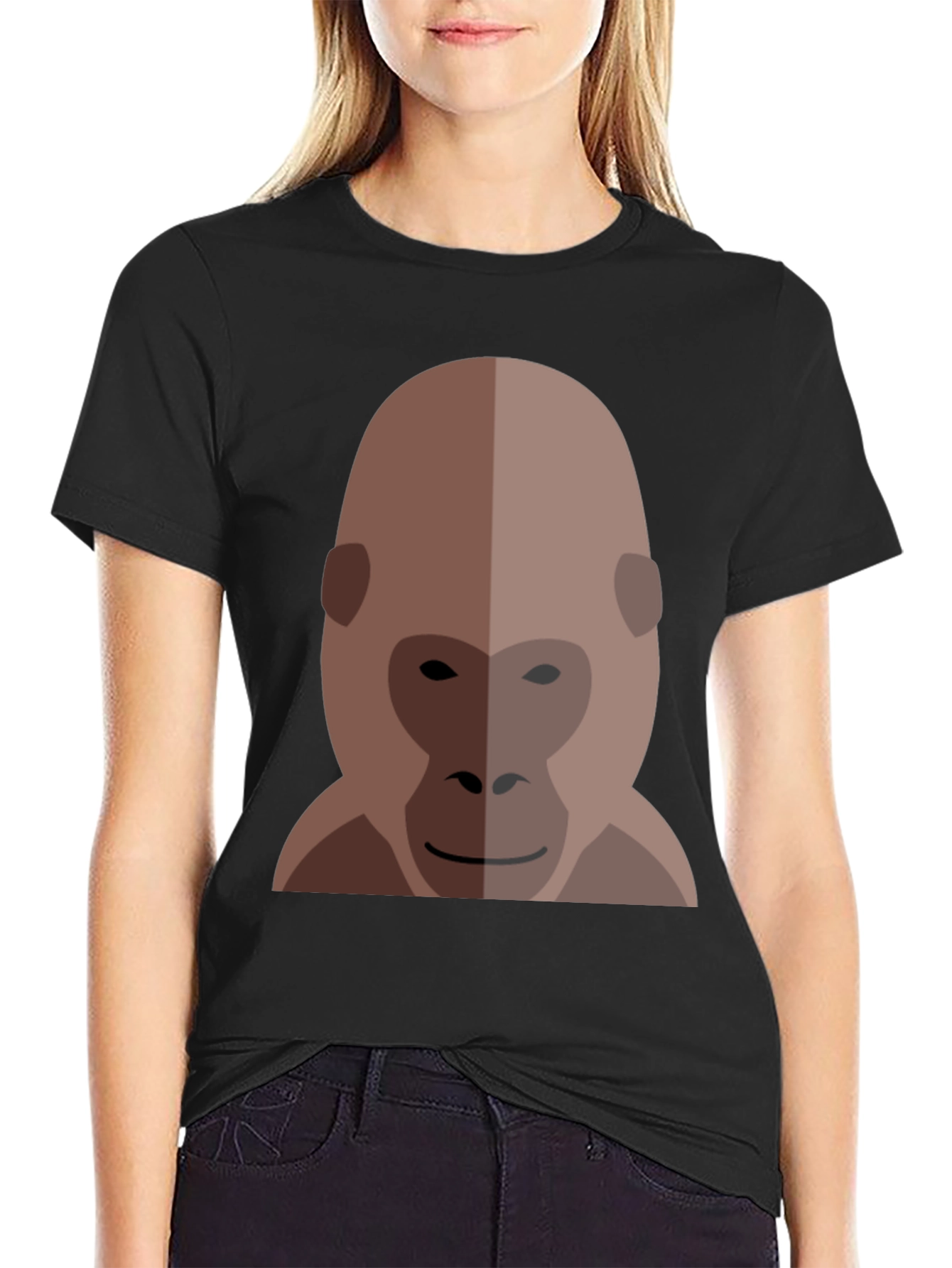 Gorilla Graphic Print Black T-Shirt