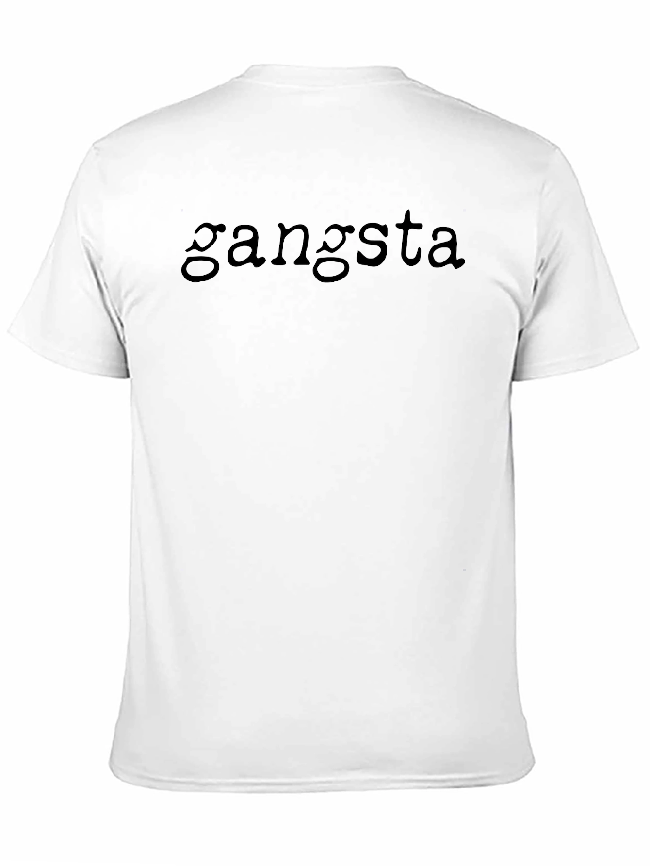 Gangsta Text Graphic Black T-Shirt