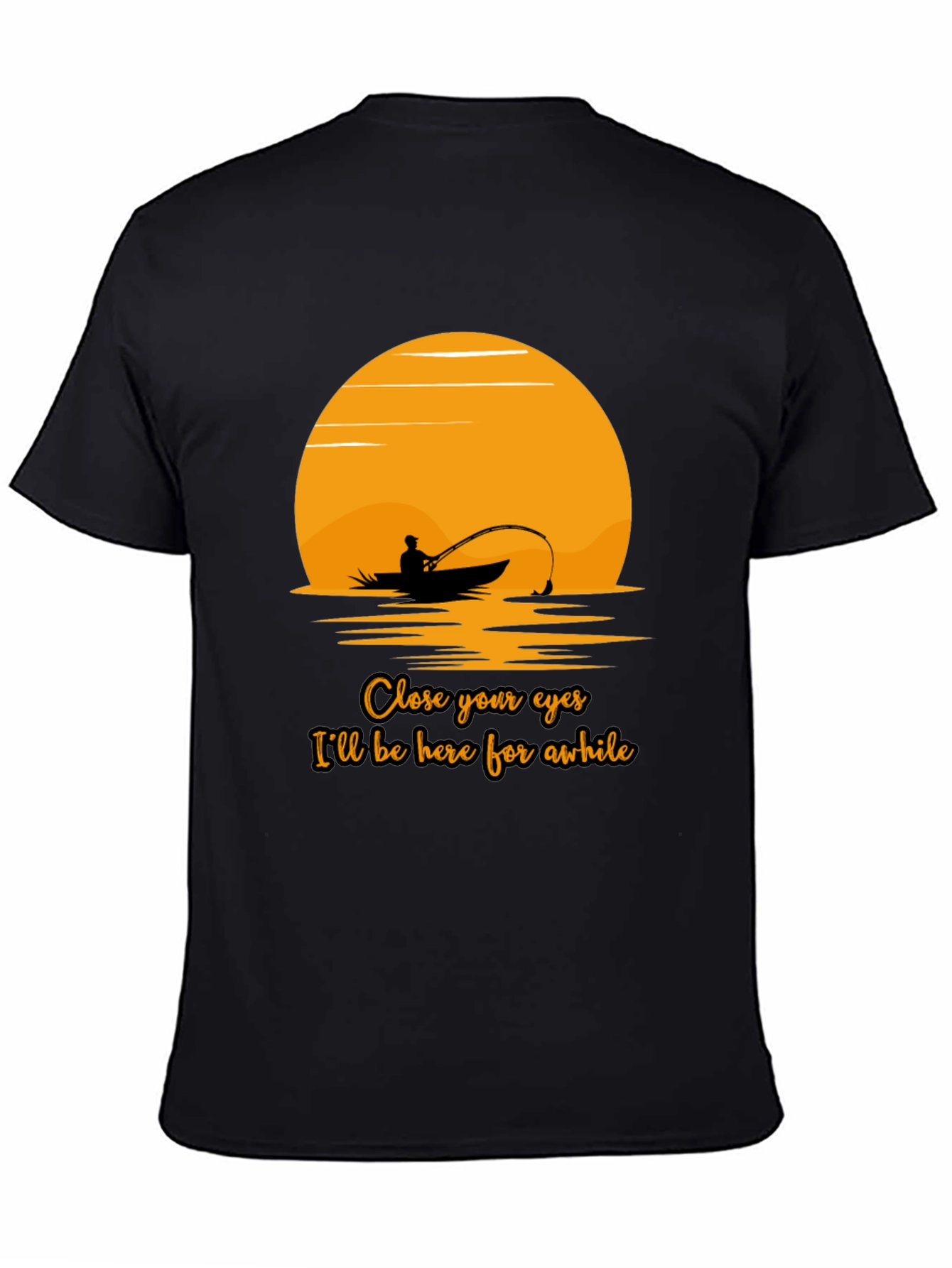 Fishing Sunset Graphic Tee - Close Your Eyes Design