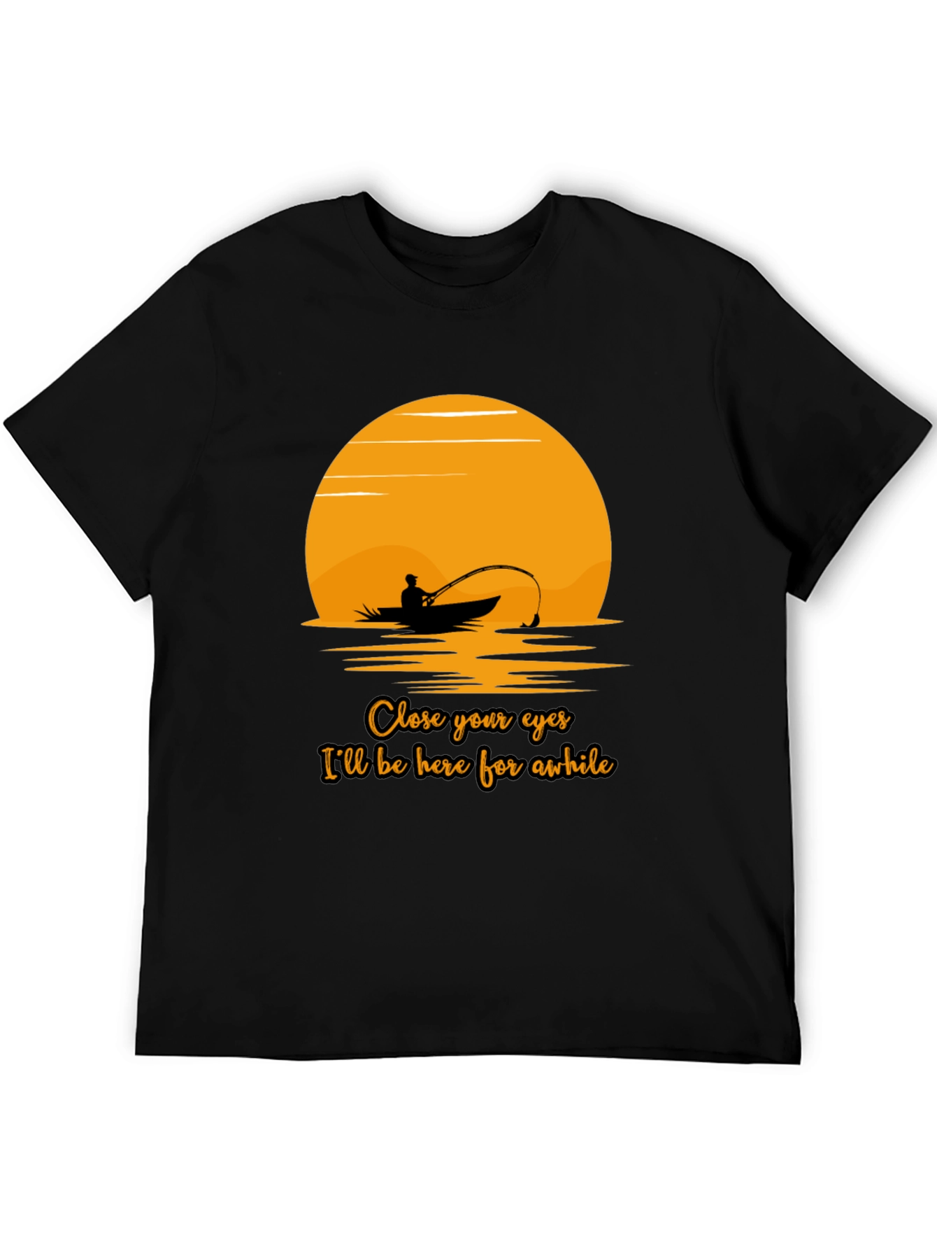 Fishing Sunset Graphic Tee - Close Your Eyes Design