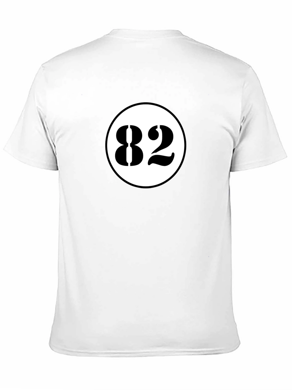 Black T-Shirt with White 82 Circle