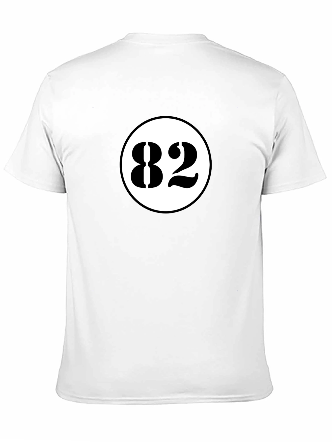 Black T-Shirt with White 82 Circle