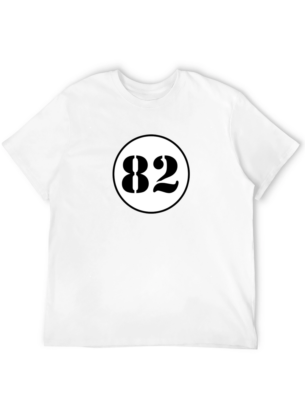 Black T-Shirt with White 82 Circle