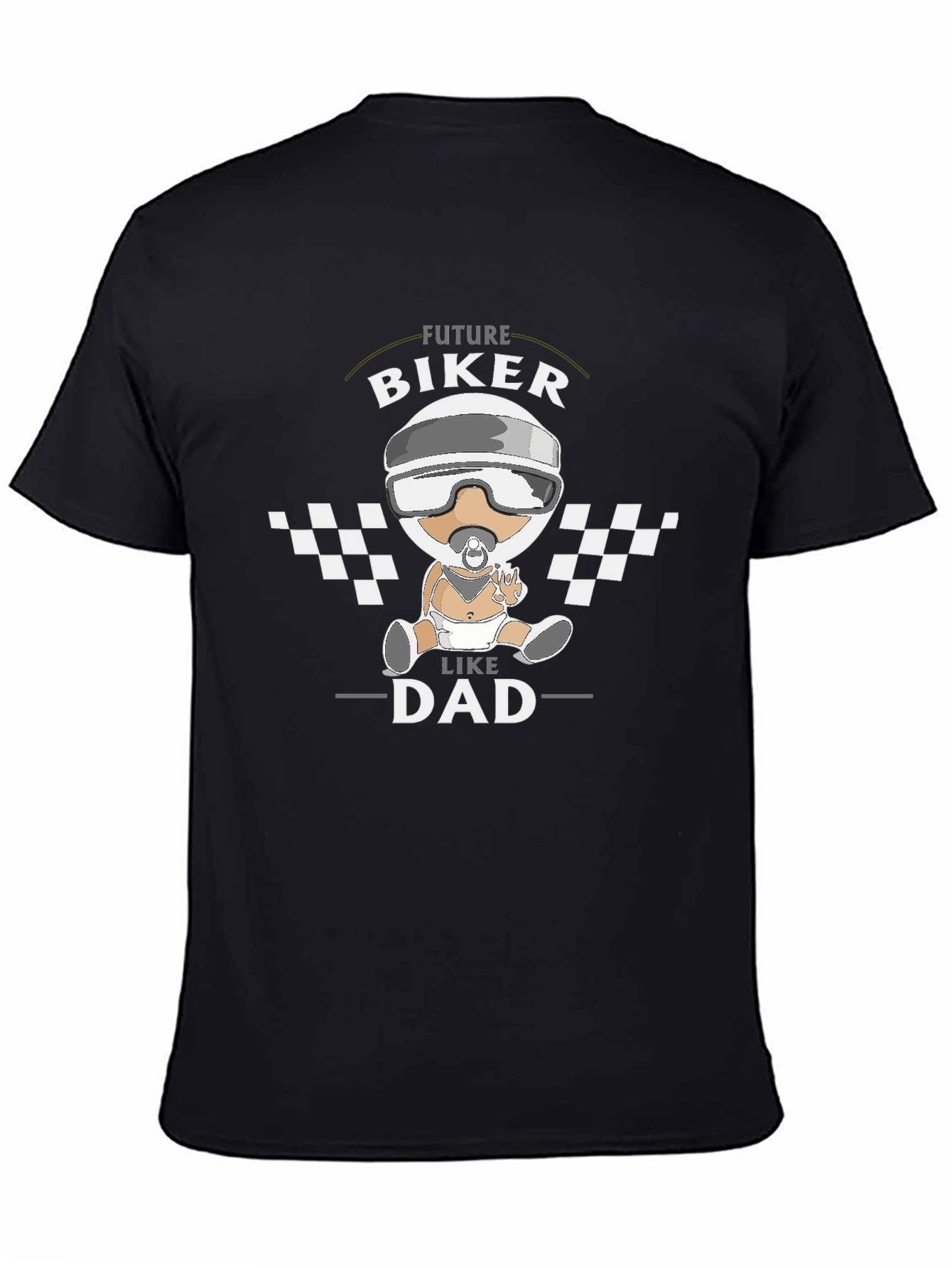Future Biker Like Dad Black T-Shirt