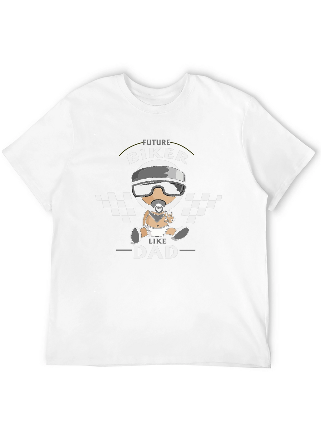 Future Biker Like Dad Black T-Shirt