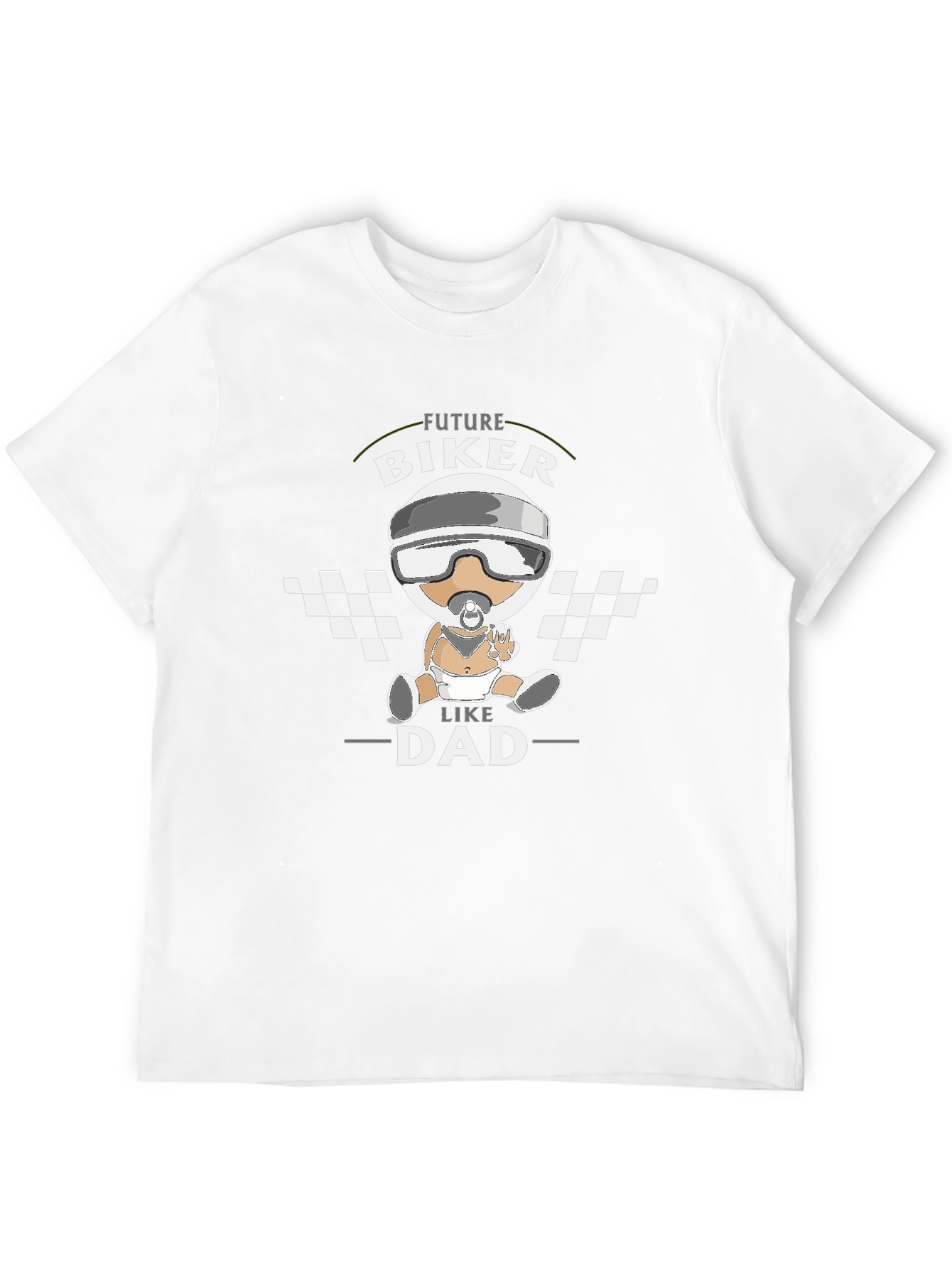 Future Biker Like Dad Black T-Shirt