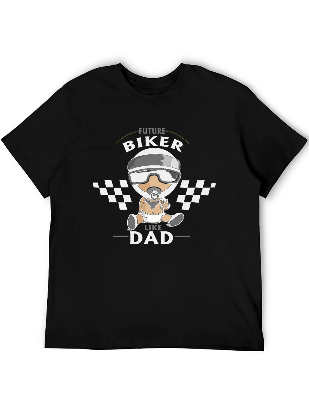 Future Biker Like Dad Black T-Shirt
