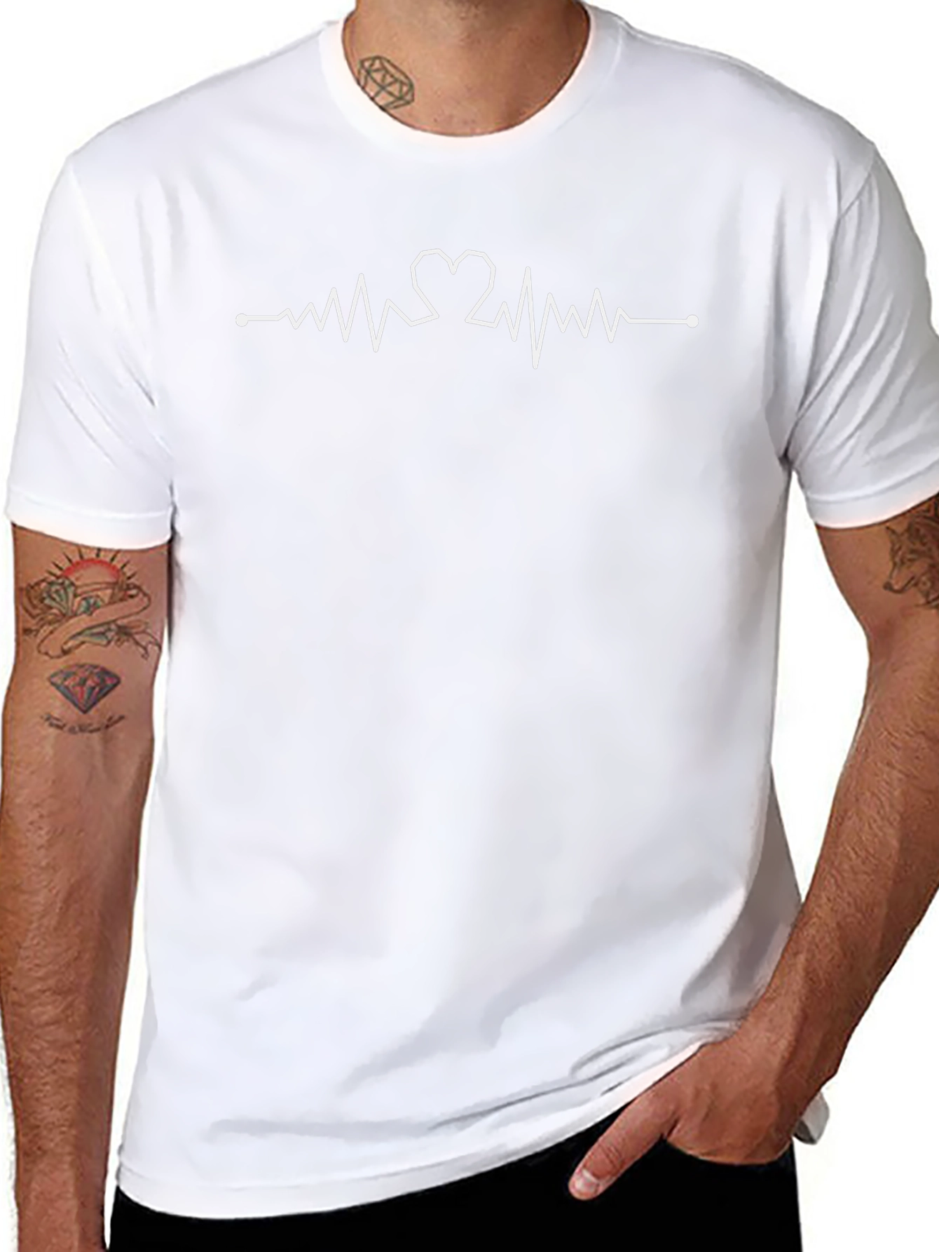 Heartbeat Heart Love Line Graphic T-Shirt