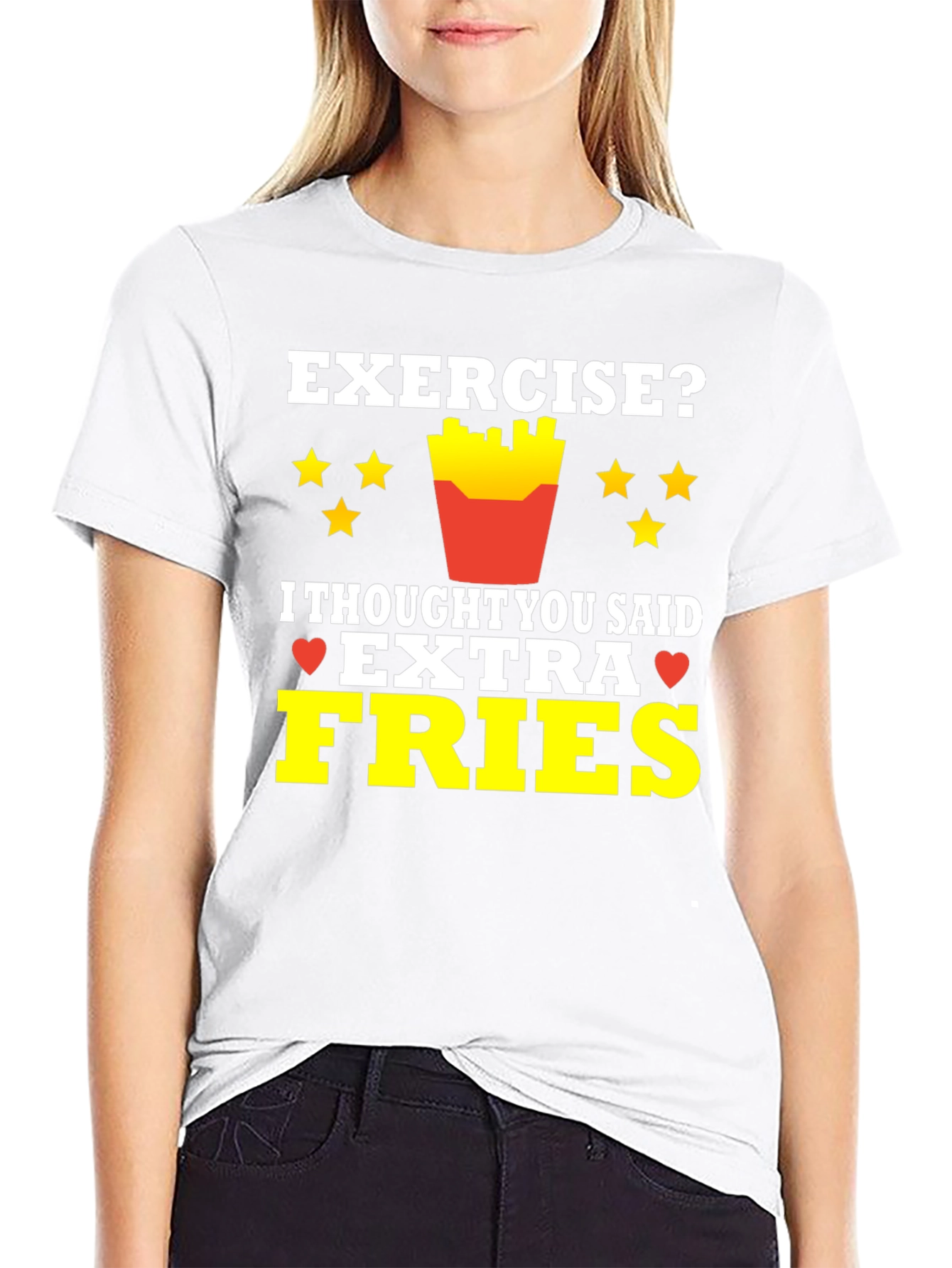 Exercise? Extra Fries T-Shirt