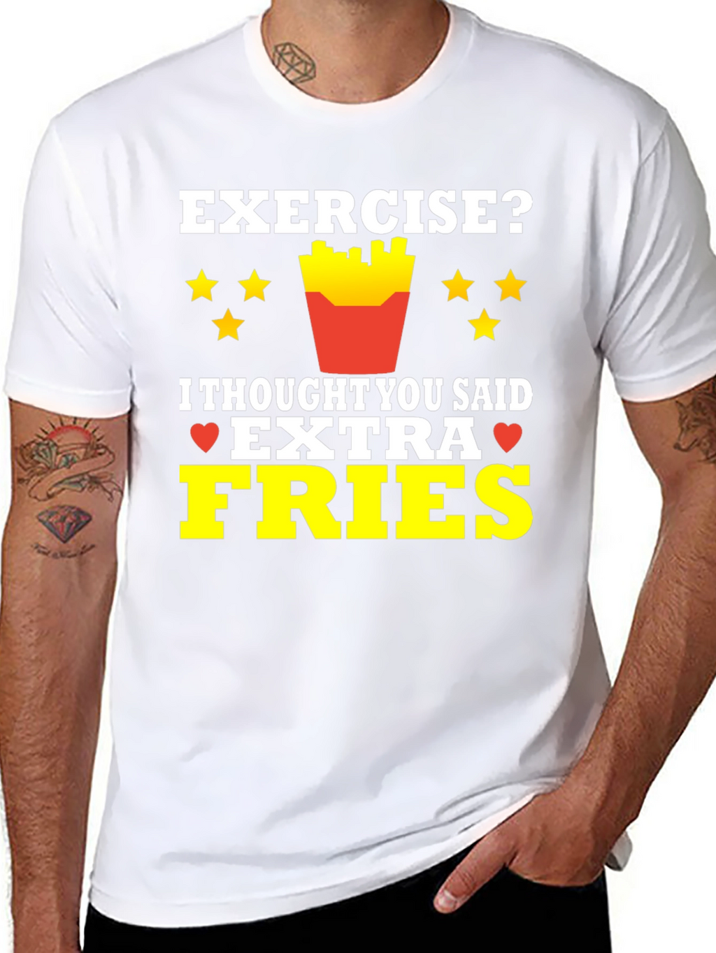 Exercise? Extra Fries T-Shirt