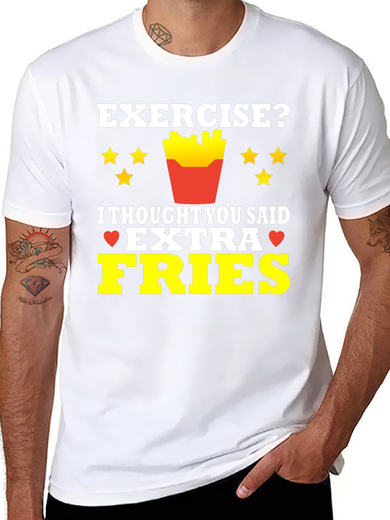 Exercise? Extra Fries T-Shirt