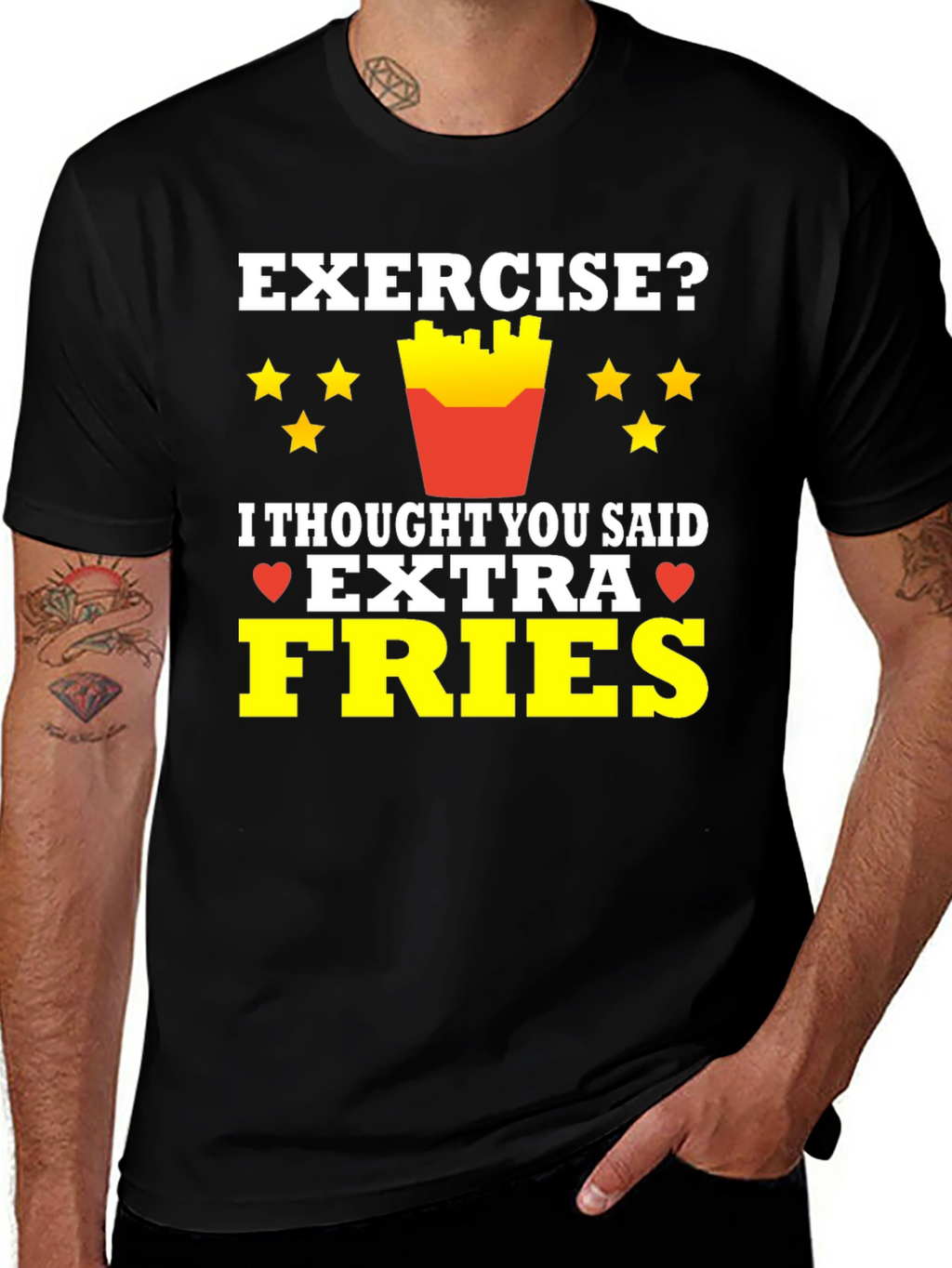 Exercise? Extra Fries T-Shirt