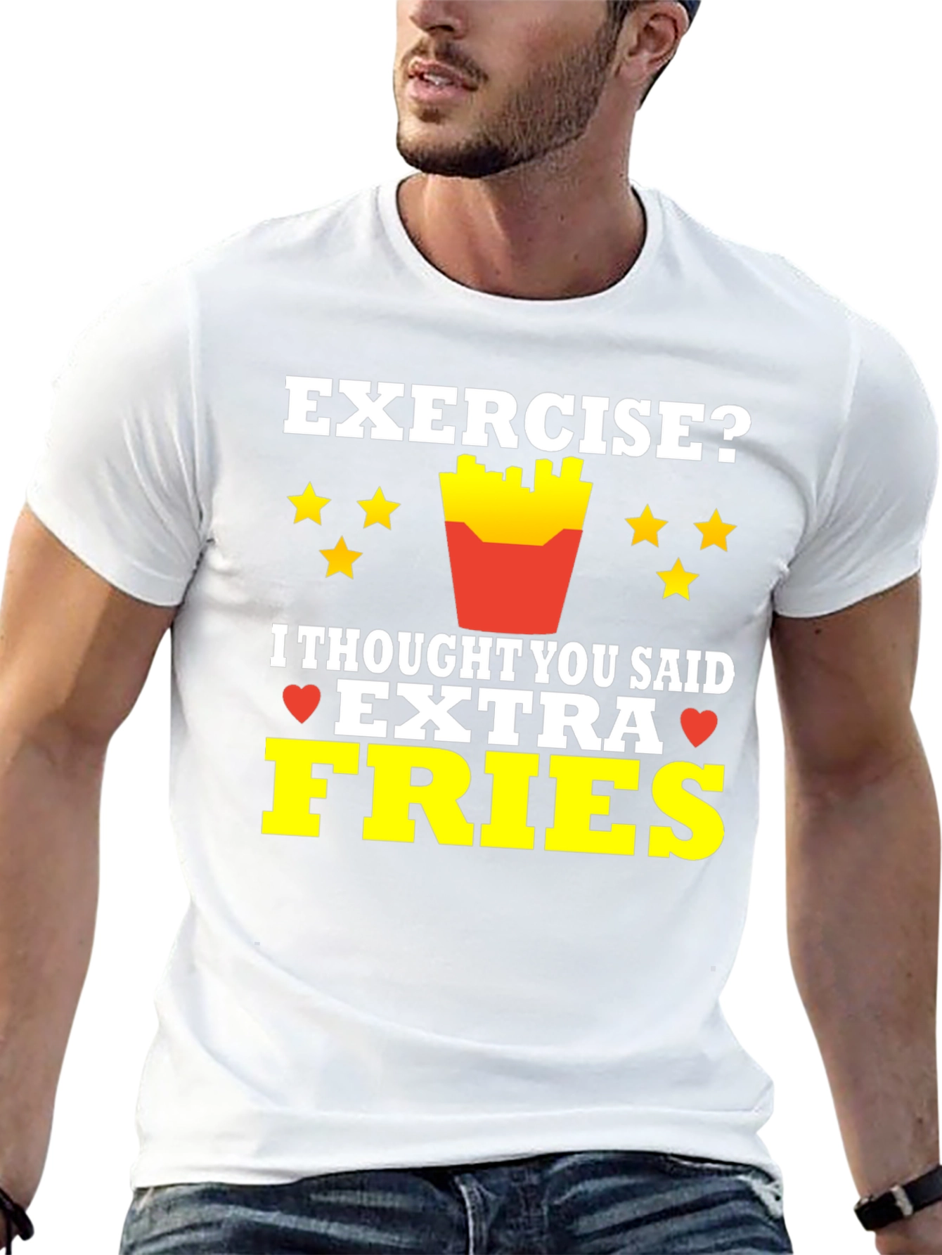 Exercise? Extra Fries T-Shirt