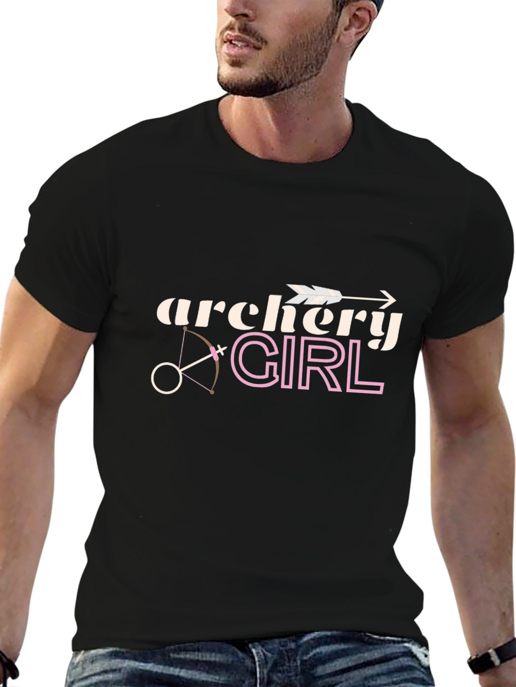 Archery Girl Black T-Shirt