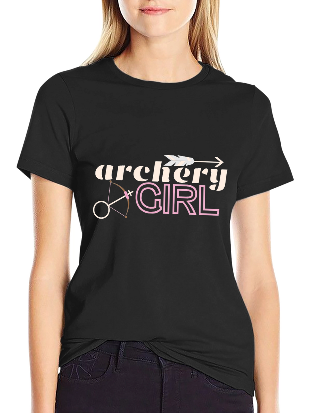 Archery Girl Black T-Shirt