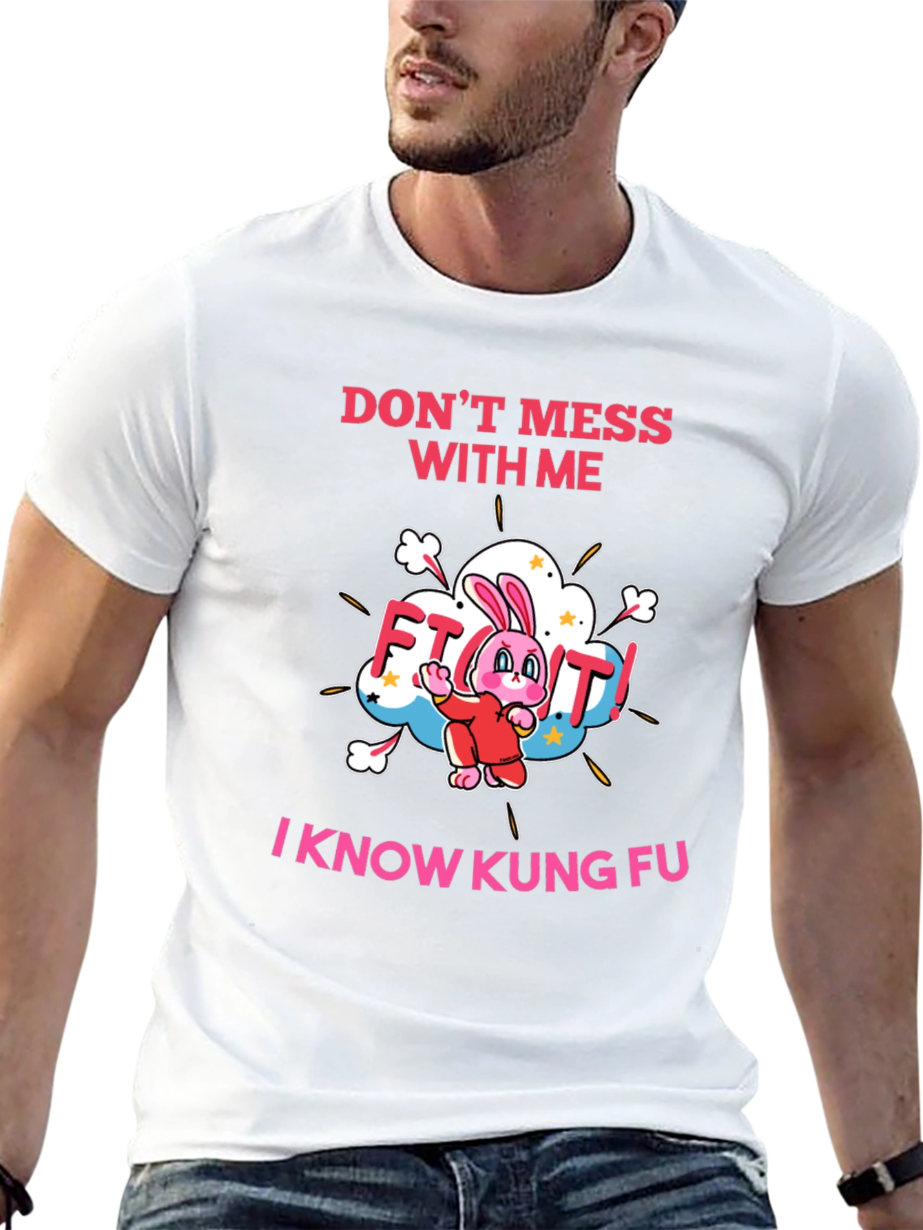 Kung Fu Rabbit Graphic T-Shirt