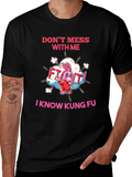 Kung Fu Rabbit Graphic T-Shirt
