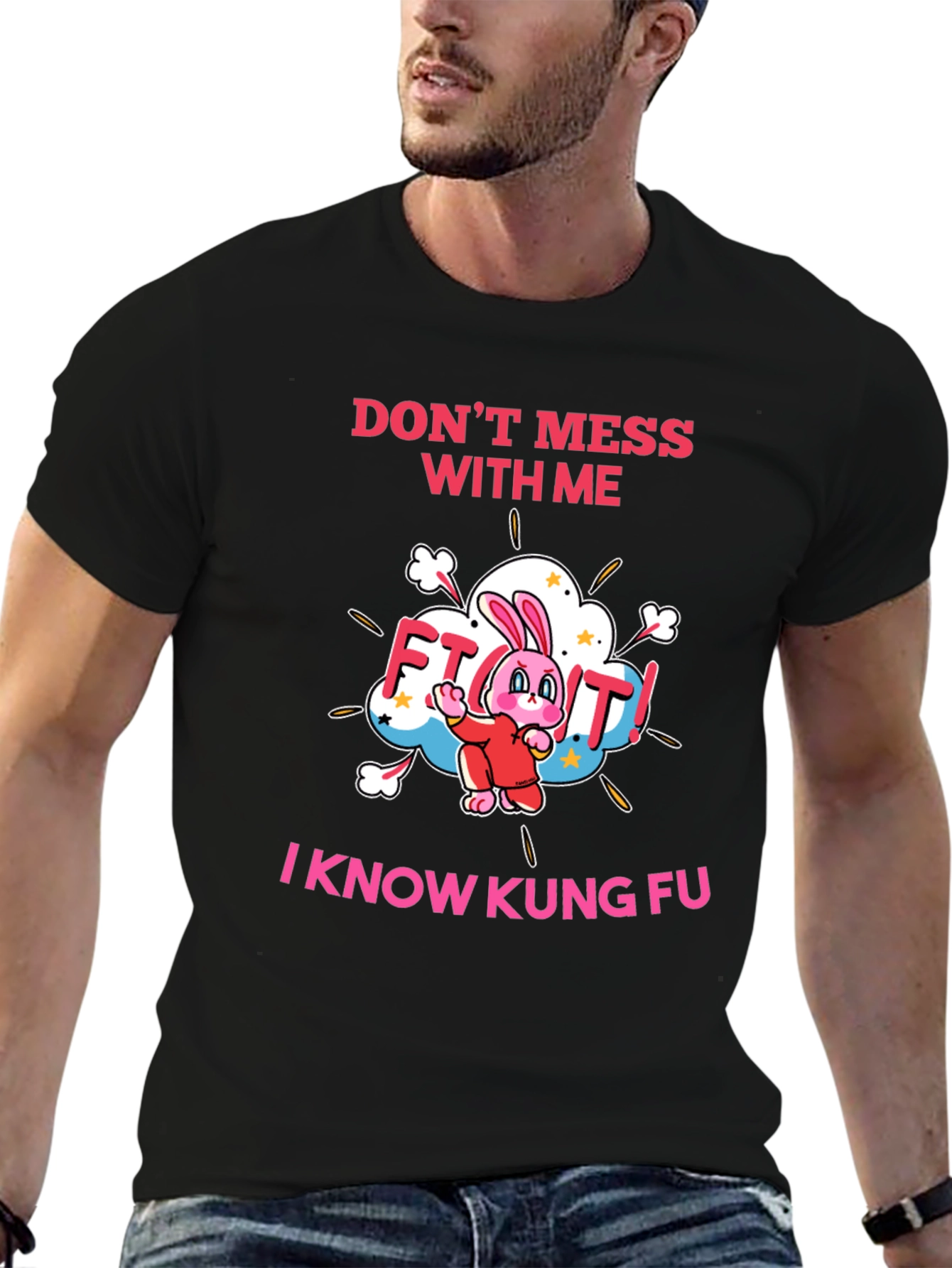 Kung Fu Rabbit Graphic T-Shirt