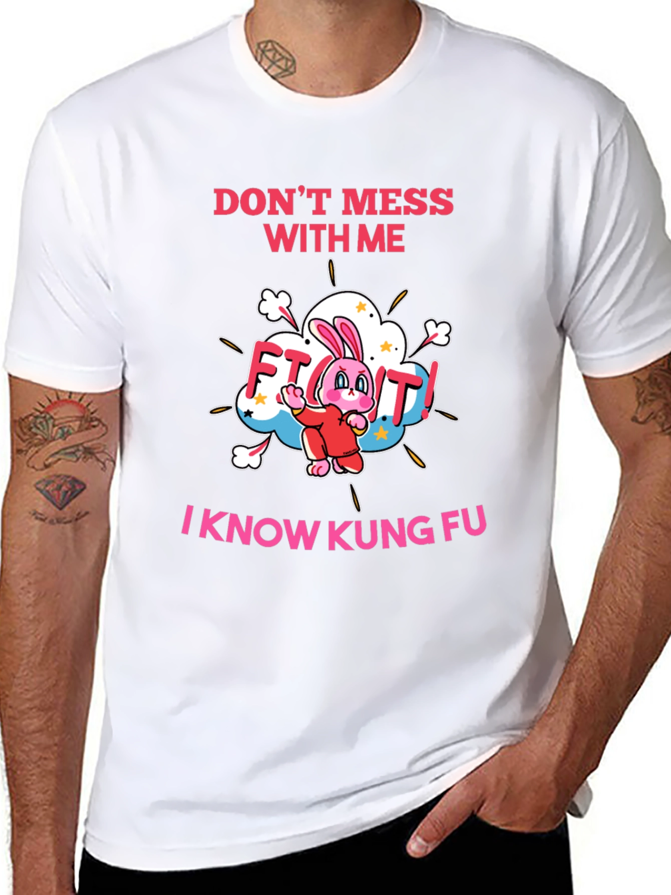 Kung Fu Rabbit Graphic T-Shirt